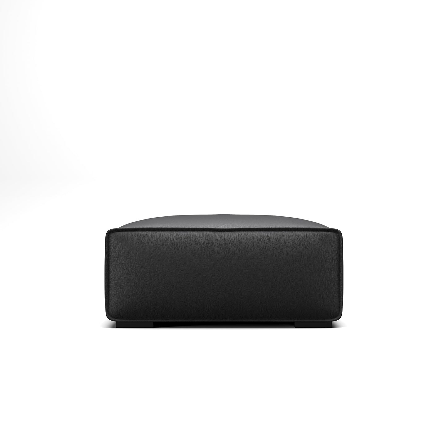 Domus Modular Black Leather Sofa Set-Black