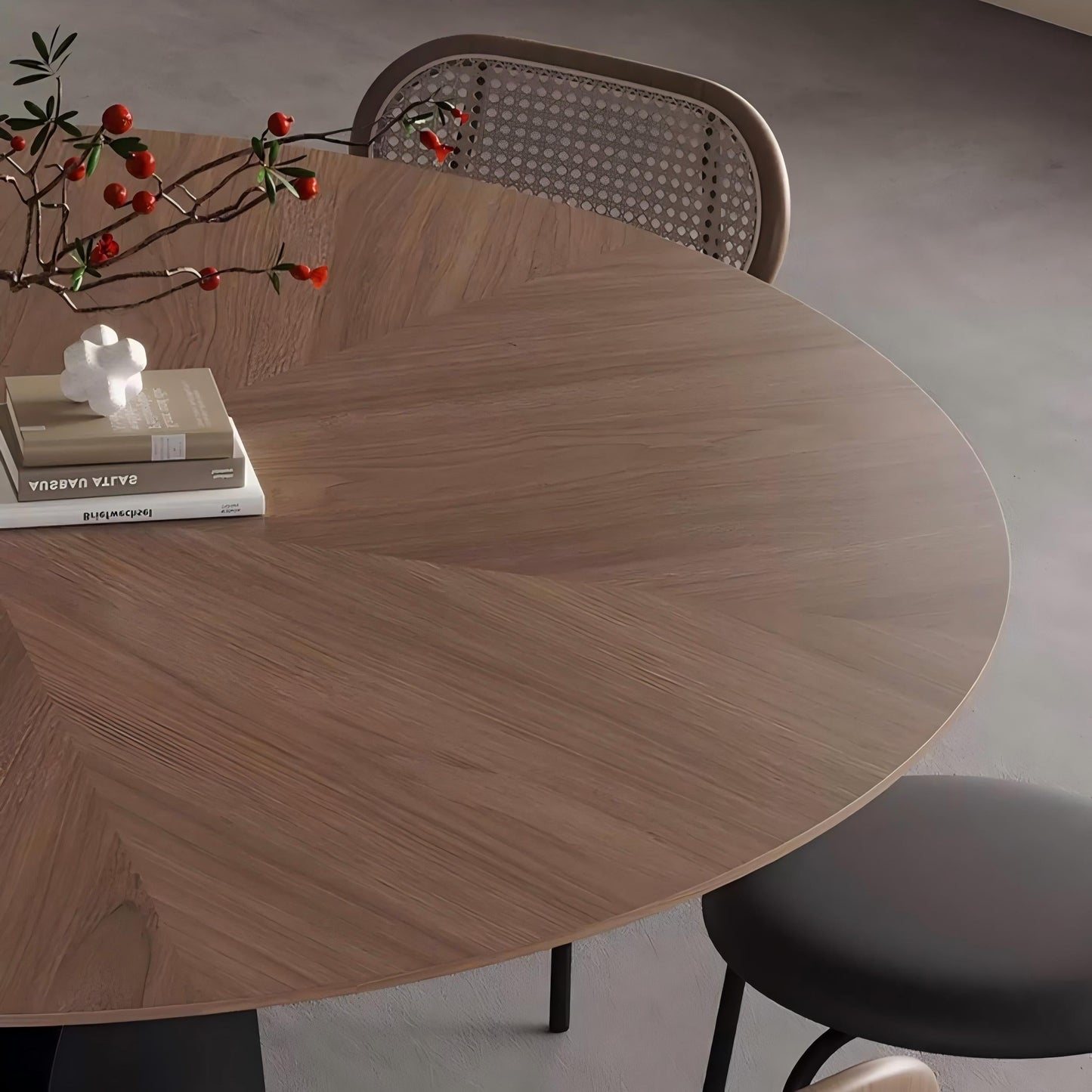 Lunaro Wood Steel Dining Table