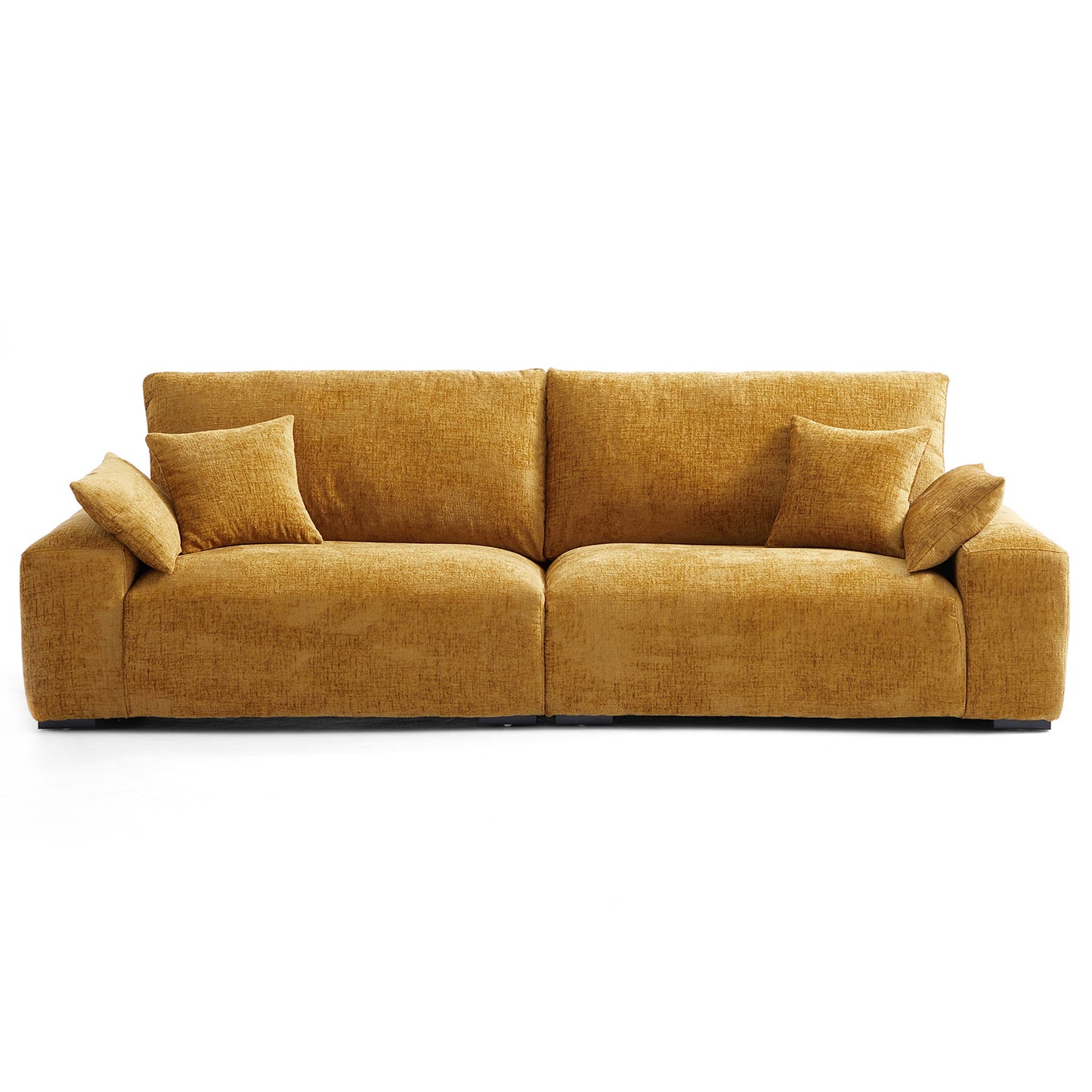 The Empress Yellow Sofa-Yellow-106.3″