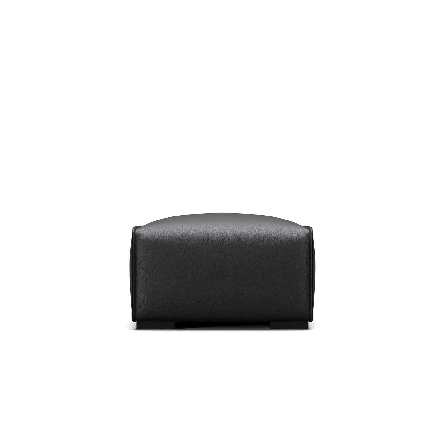 Domus Modular Black Leather Sofa Set-Black