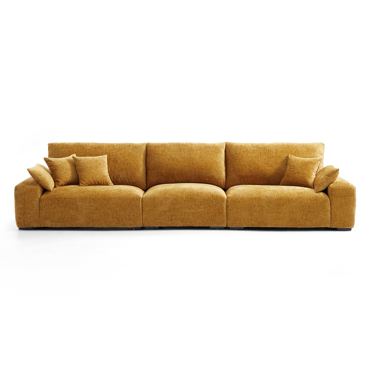 The Empress Gray Sofa-Yellow-141.7″