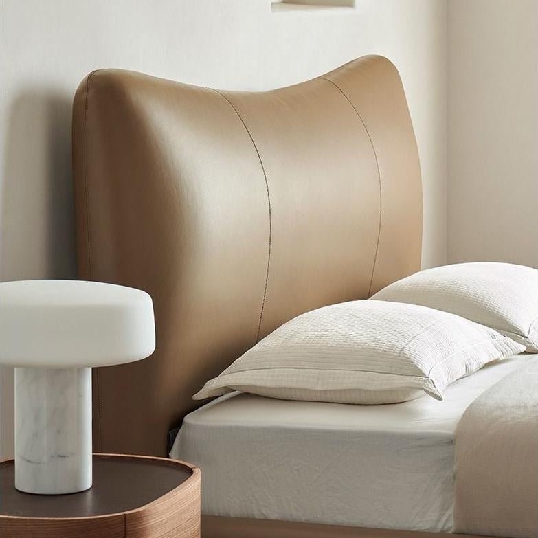 Choco Swirl Leather Bed-Brown