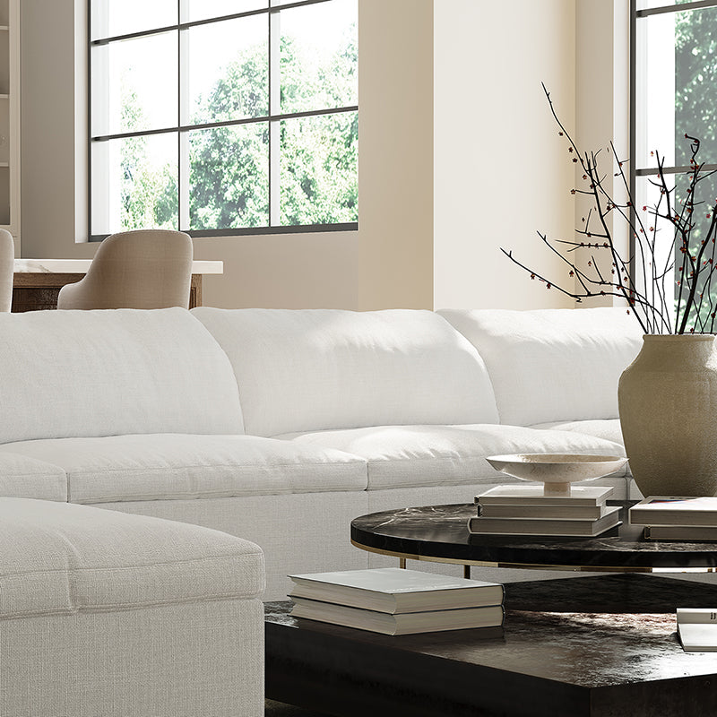 Tender Wabi Sabi L Shaped Sectional-White-6 Seater 165.4"