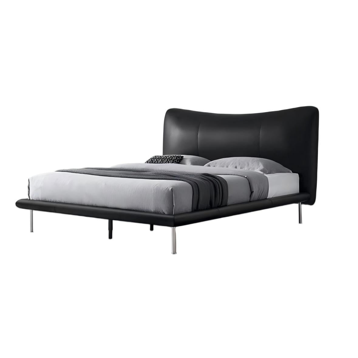 Choco Swirl Leather Bed-hidden