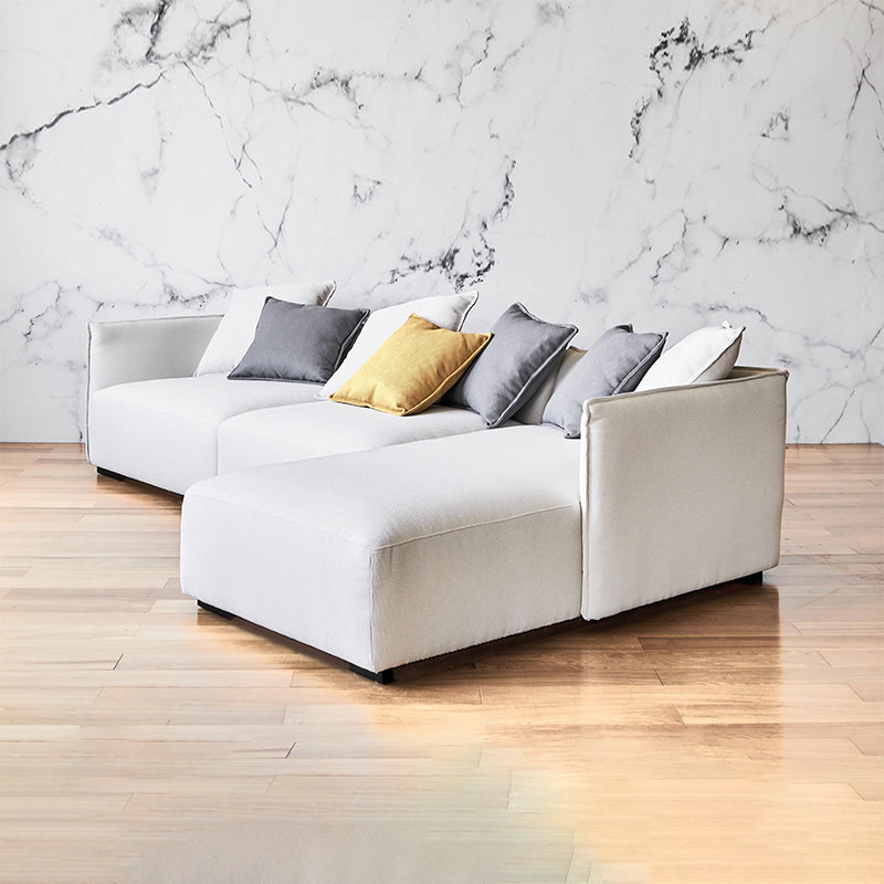 Serene Beige Fabric Sectional-Beige