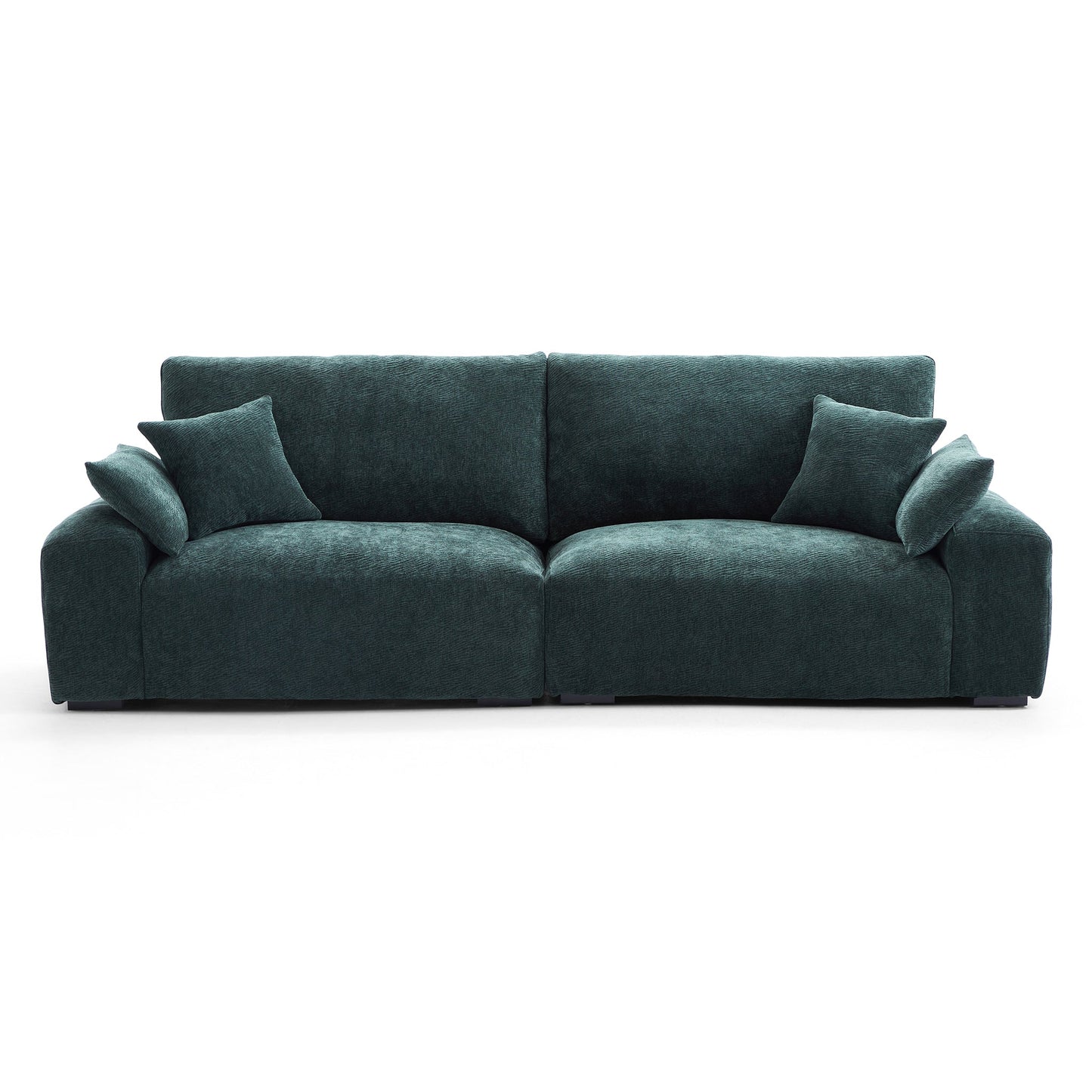 The Empress Green Sofa-Green-106.3"