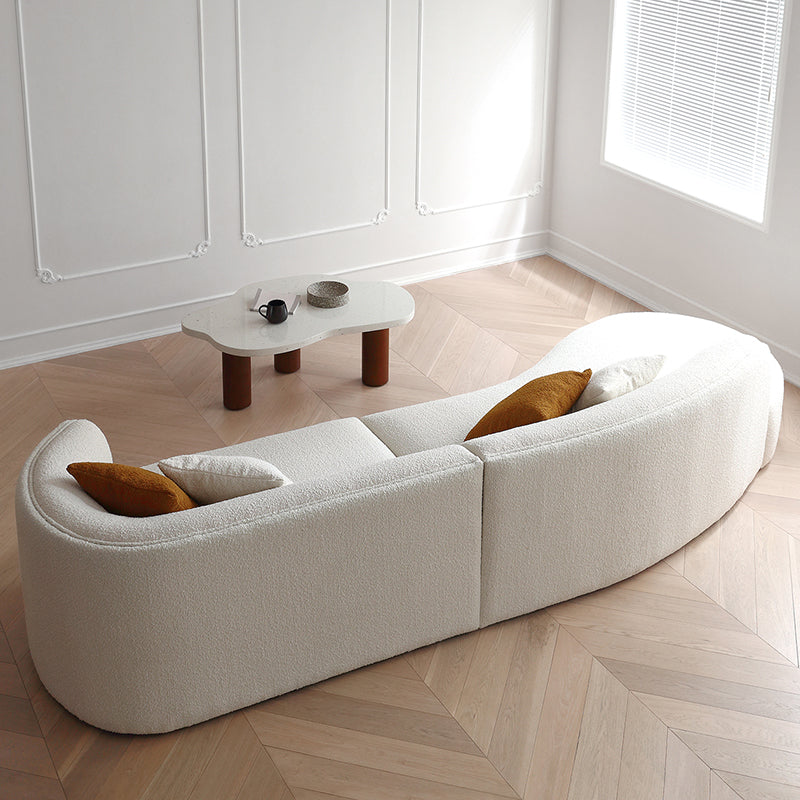 Crescent Bay Wabi Sabi Gray Sofa-White