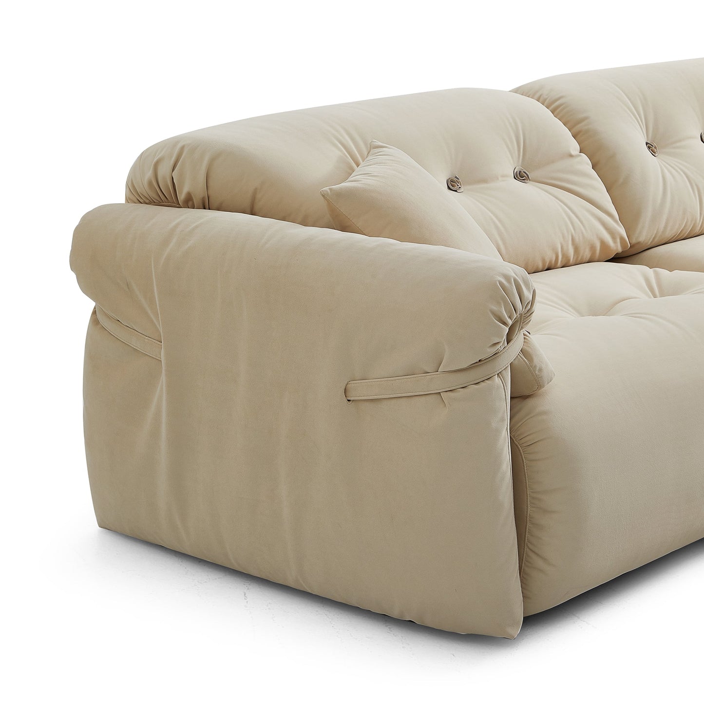 Butter Tufted Sofa-Khaki