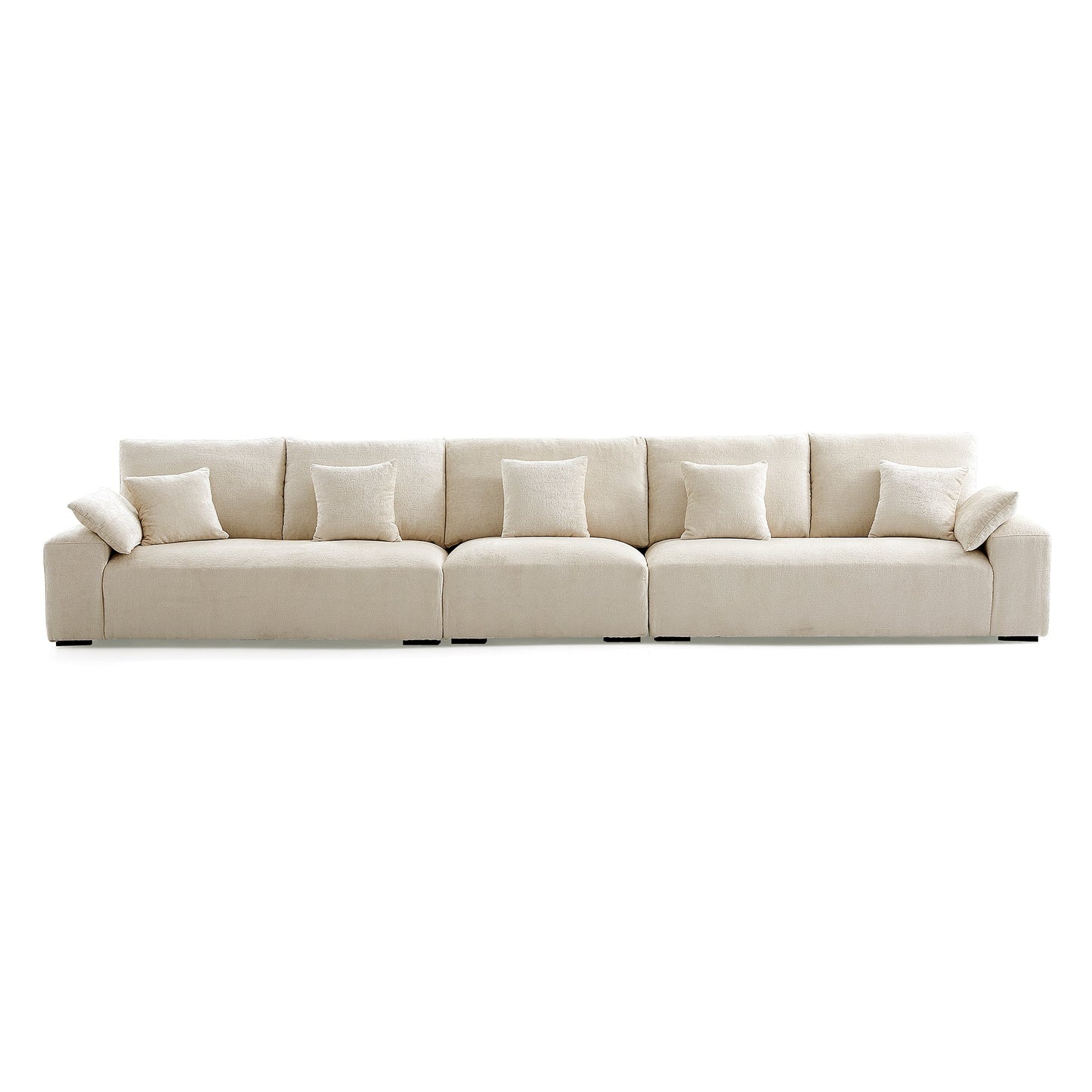 The Empress Yellow Sofa Set-Beige-140.1"