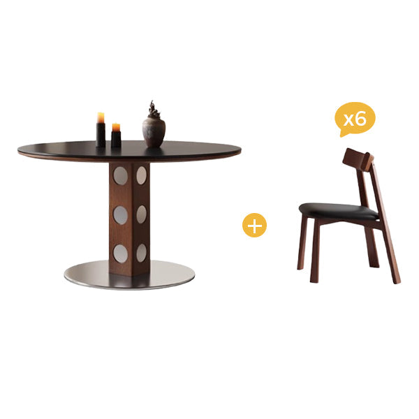 Carlo Round Dining Table-Dining Table + 6 Chairs