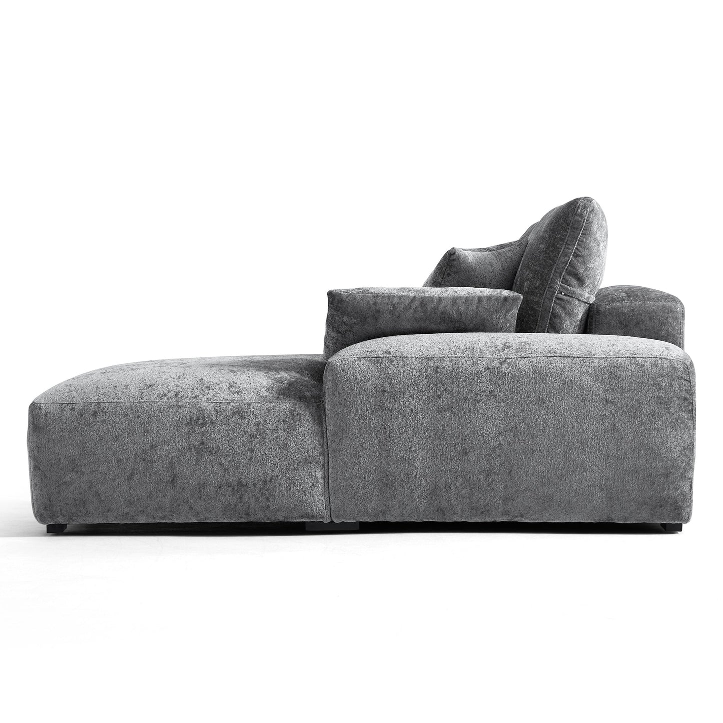 The Empress Gray U Shaped Sectional Sofa-Gray