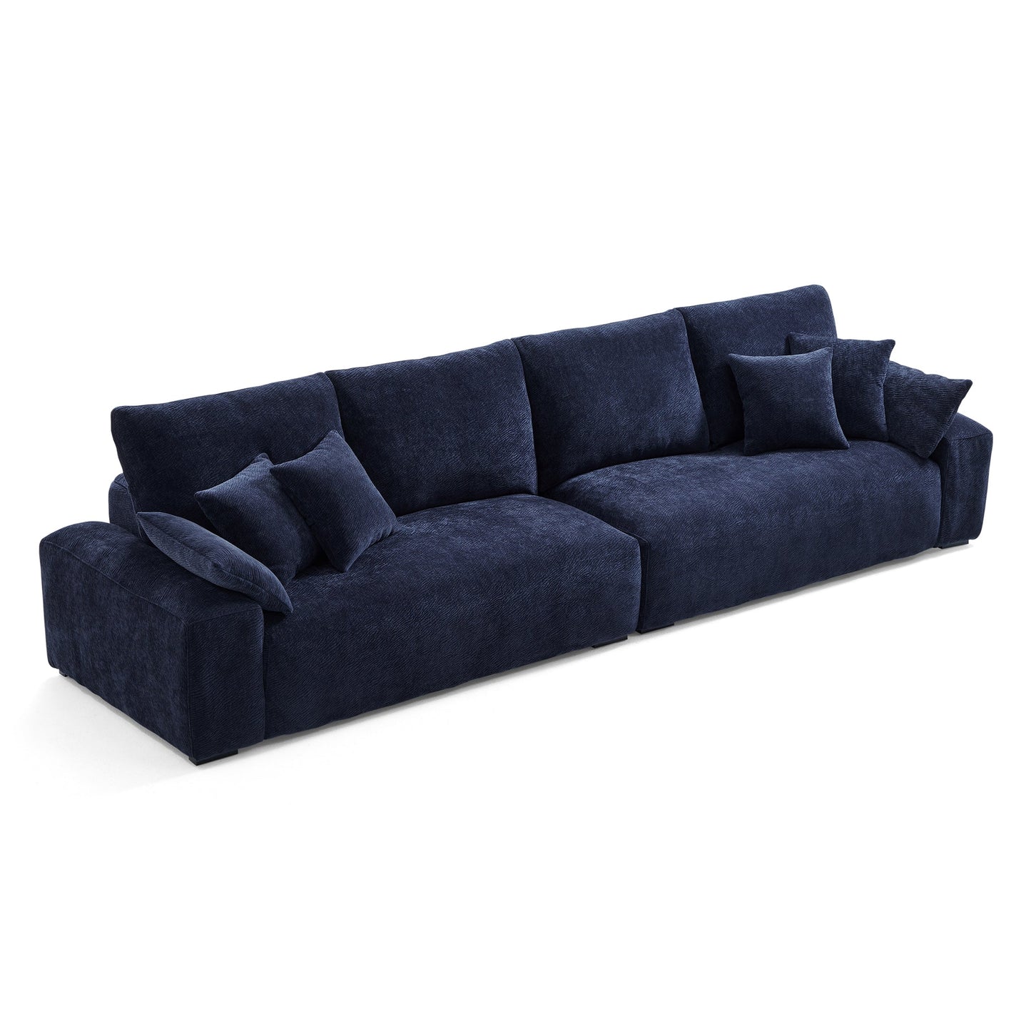 The Empress Navy Blue Sofa-Navy Blue-140.1"