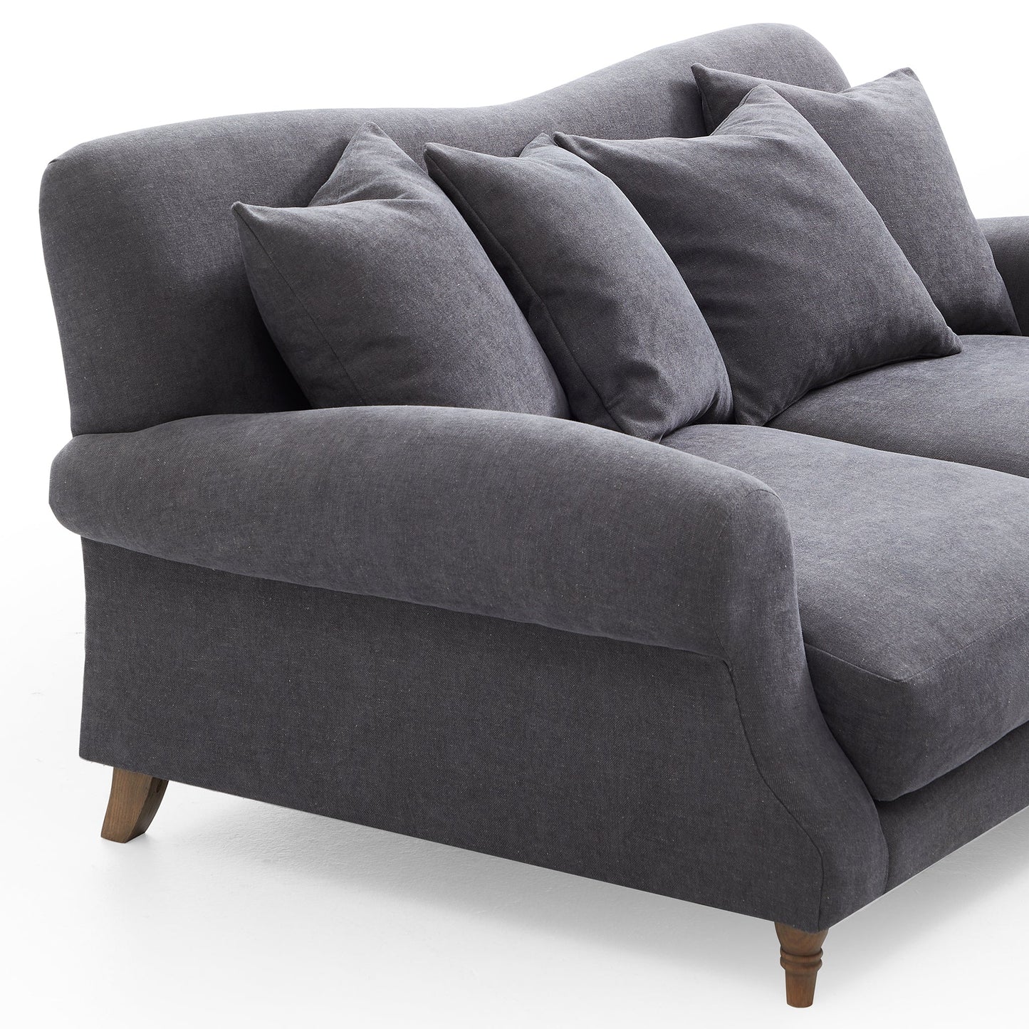 Isabelle Vintage Gray Fabric Sofa-Gray