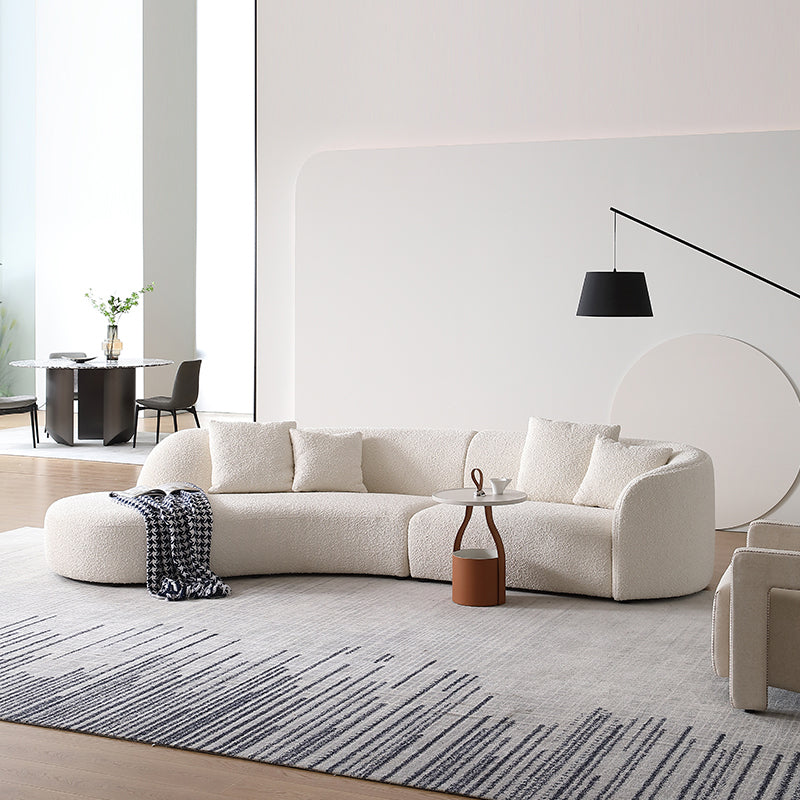 Wabi Sabi White Crescent Bay Sofa-White