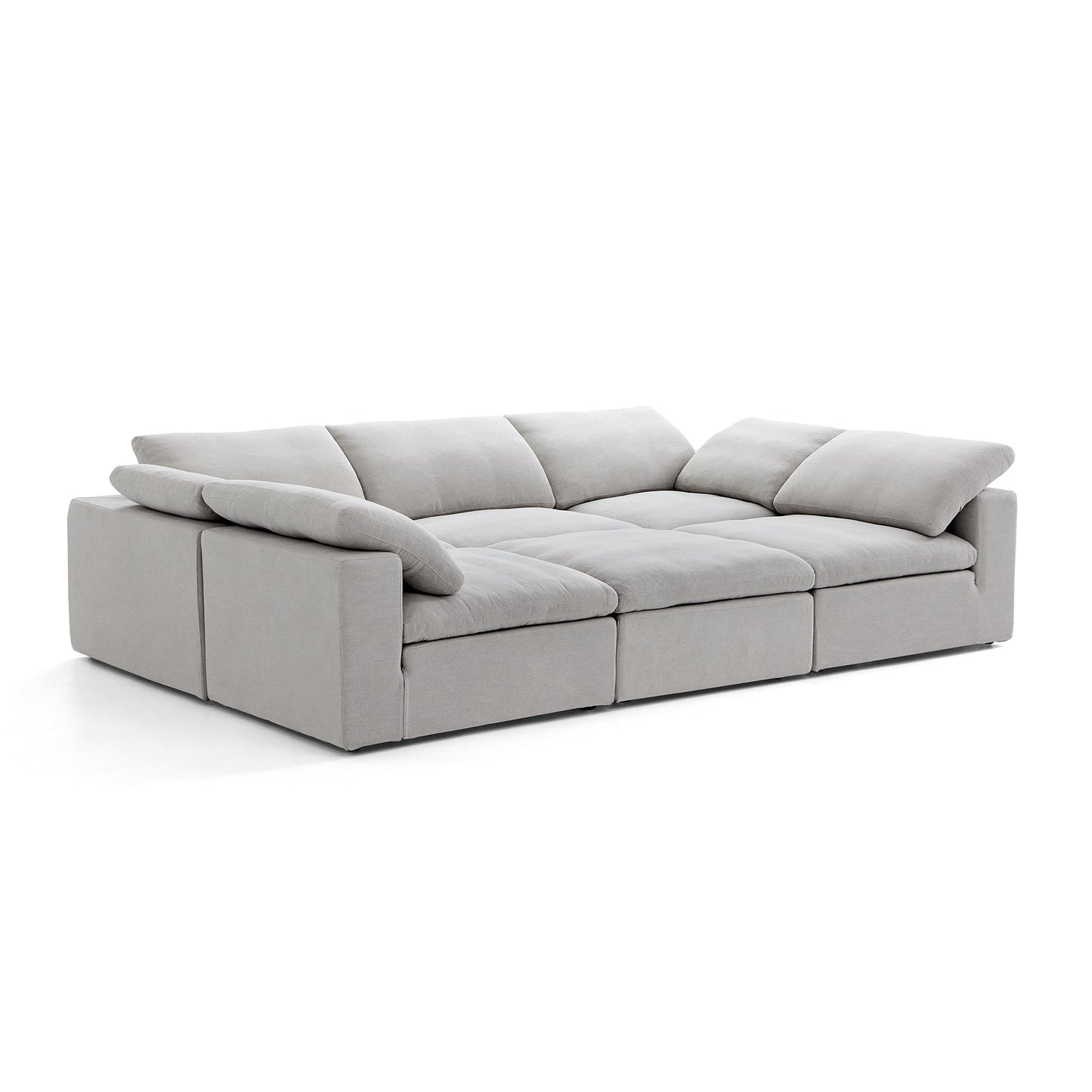 Tender Wabi Sabi Light Gray Sofa Bed-Gray-128.0"