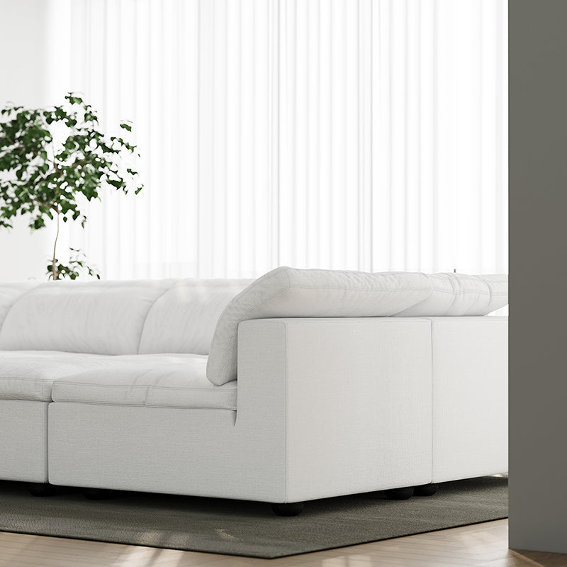 Tender Wabi Sabi Light Gray Sofa Bed-White