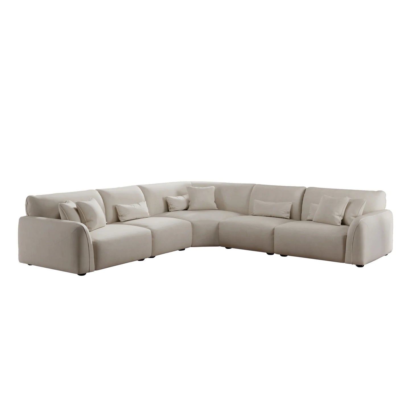Milano Moda Minimalist Brown Corner Sofa