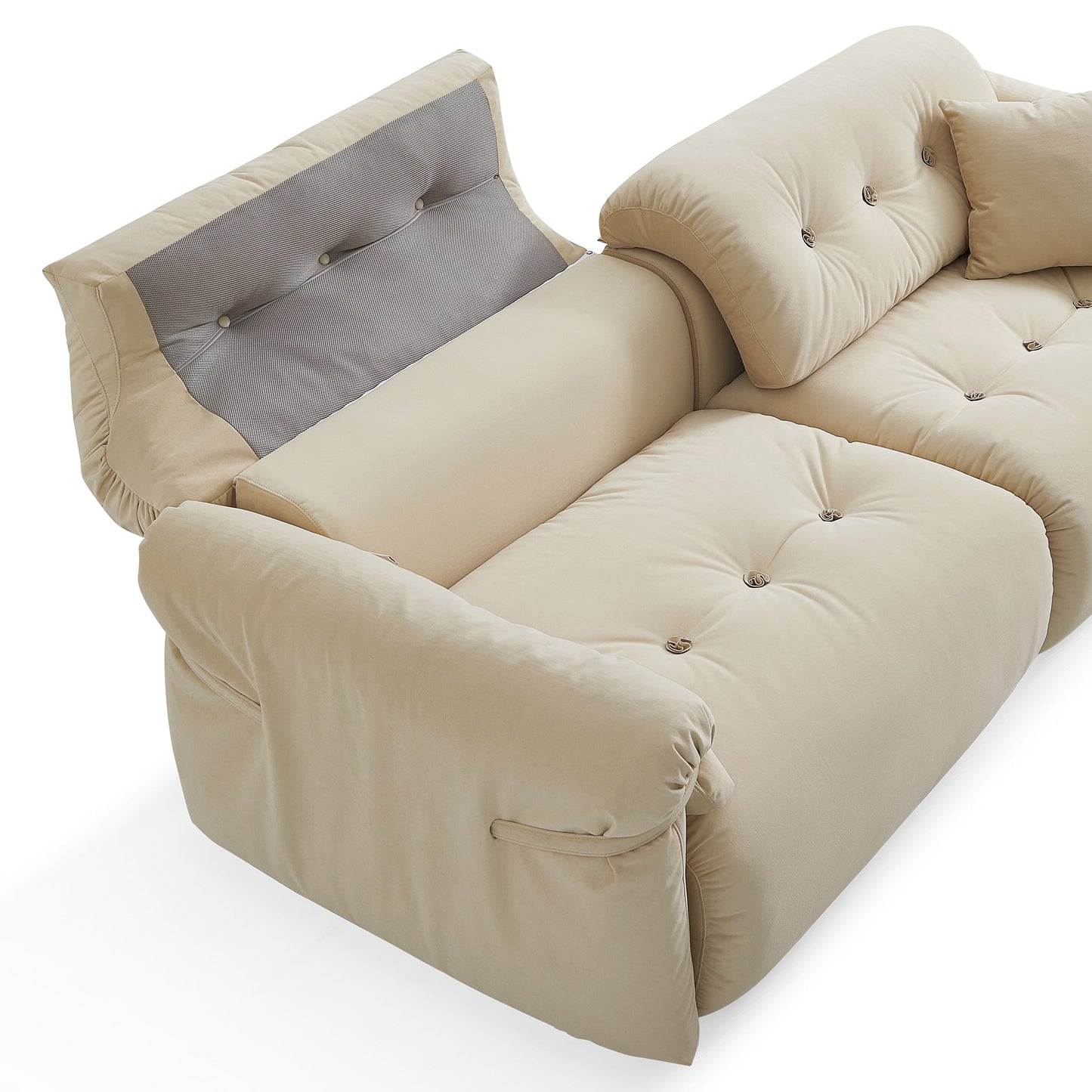 Butter Tufted Sofa-Khaki