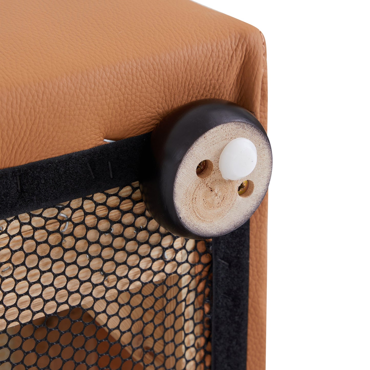Nathan Modular Orange Leather Sofa-Orange
