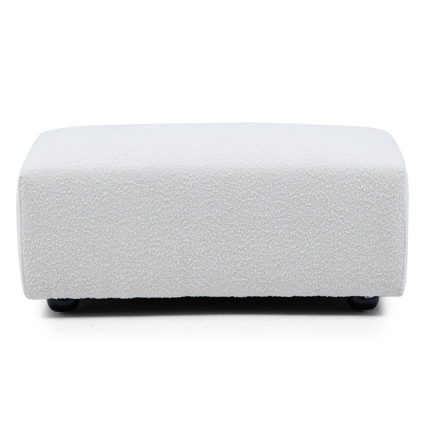 Nordic Modern Creamy Sofa with Ottoman-White