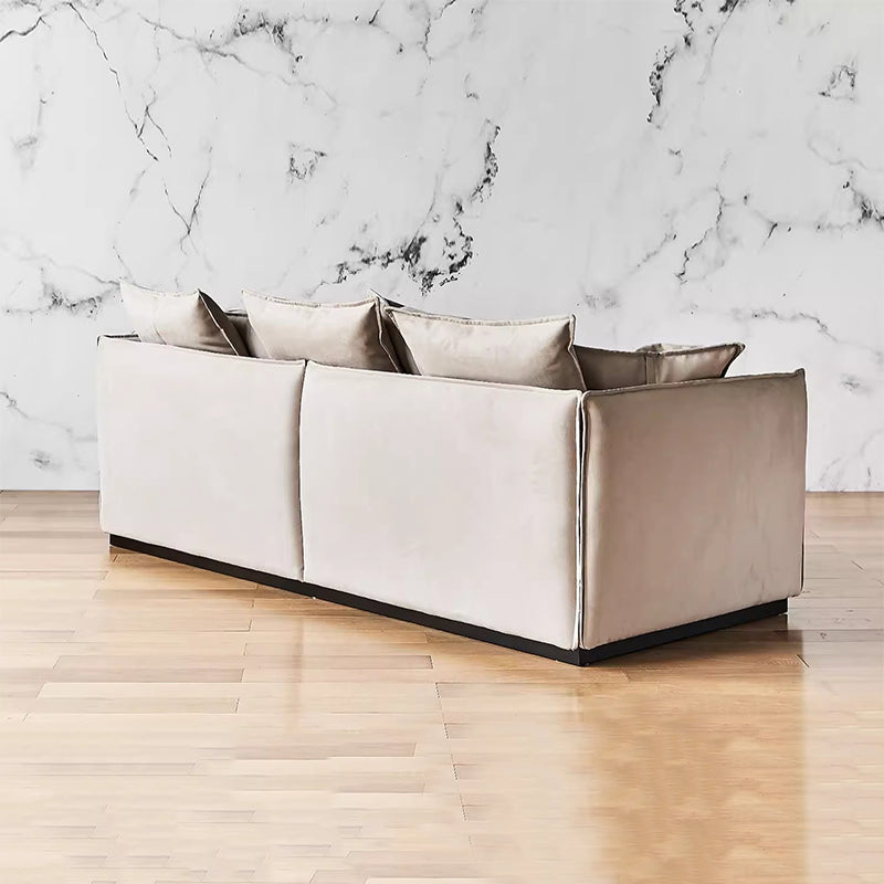 Filippo Khaki Velvet 3 seater Sofa-Khaki