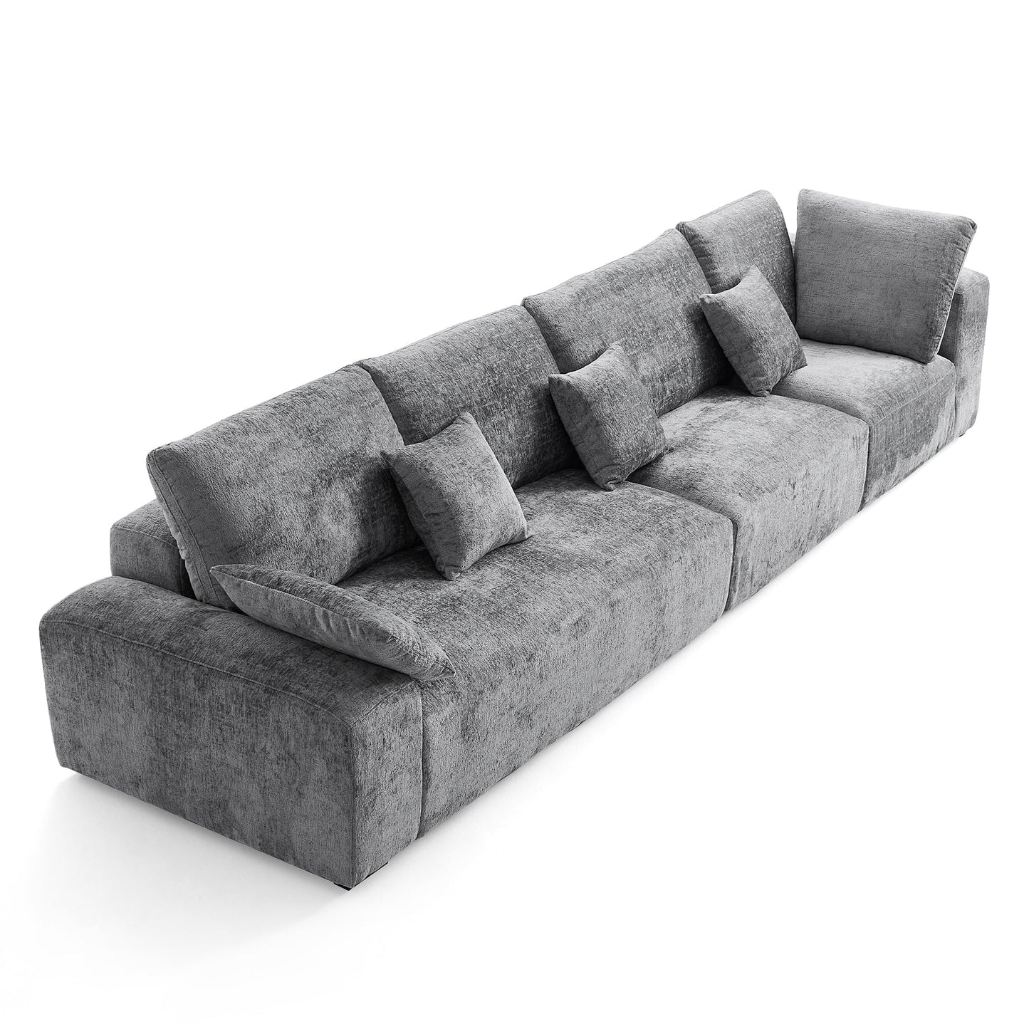 The Empress Beige Sofa-Gray-175.6"