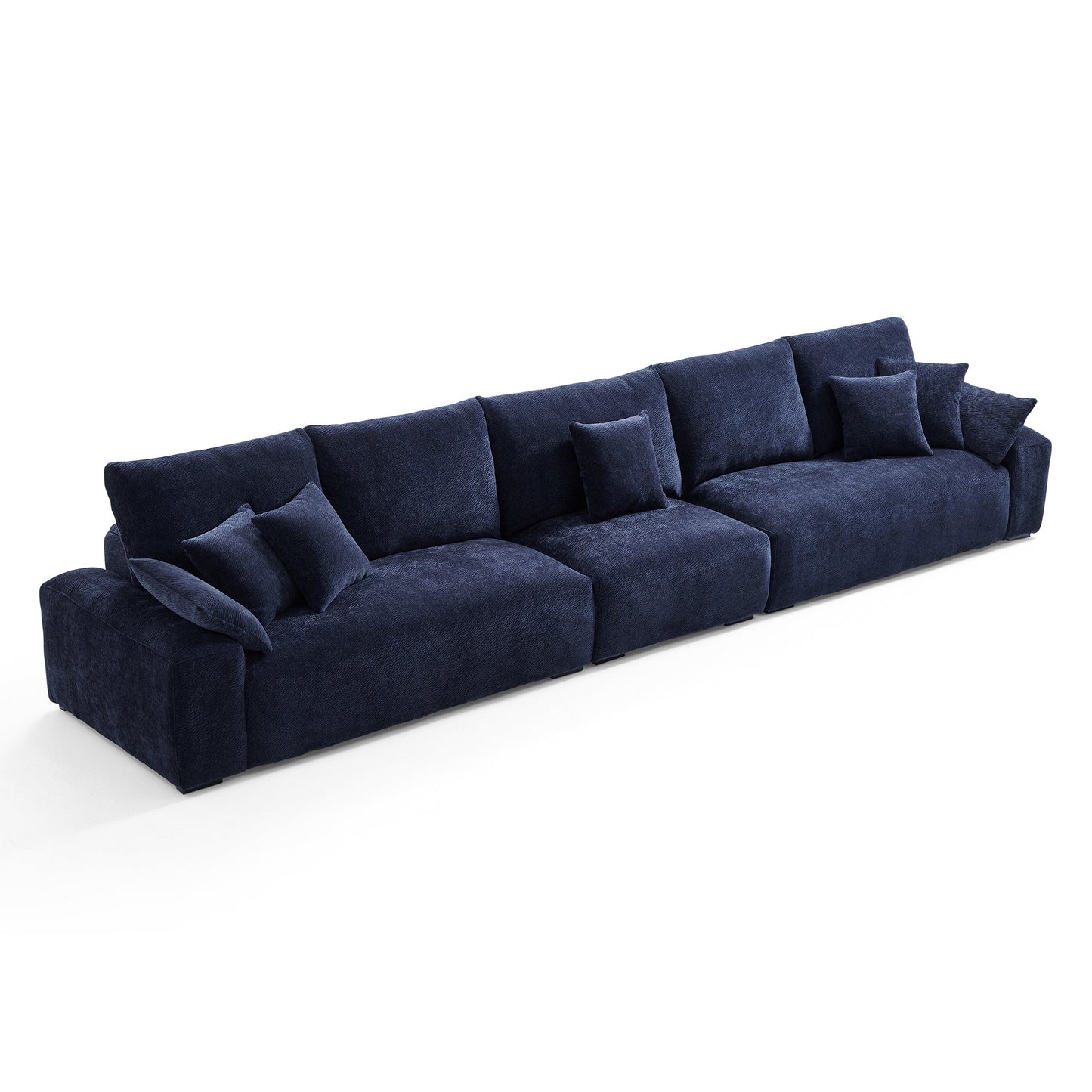 The Empress Navy Blue Sofa-Navy Blue-175.6"