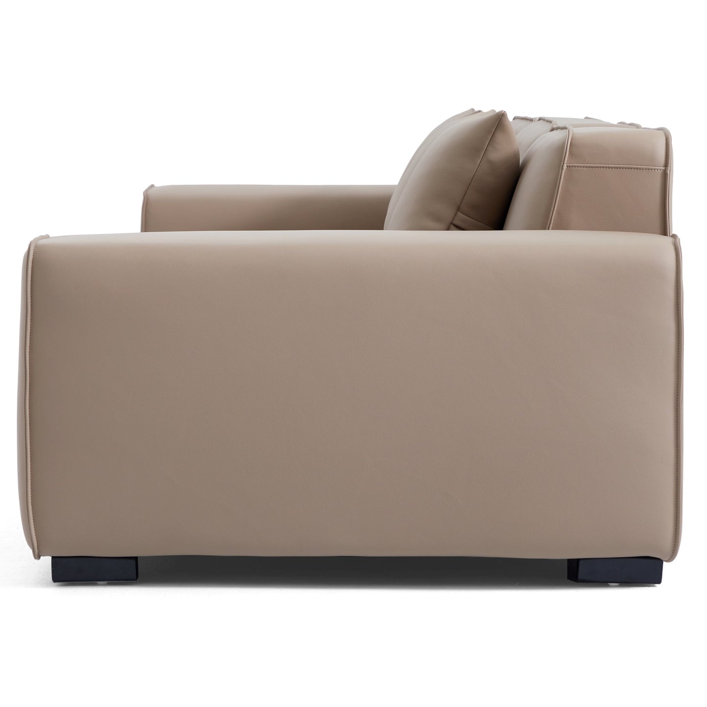 Domus Modular Khaki Leather Sofa-Khaki