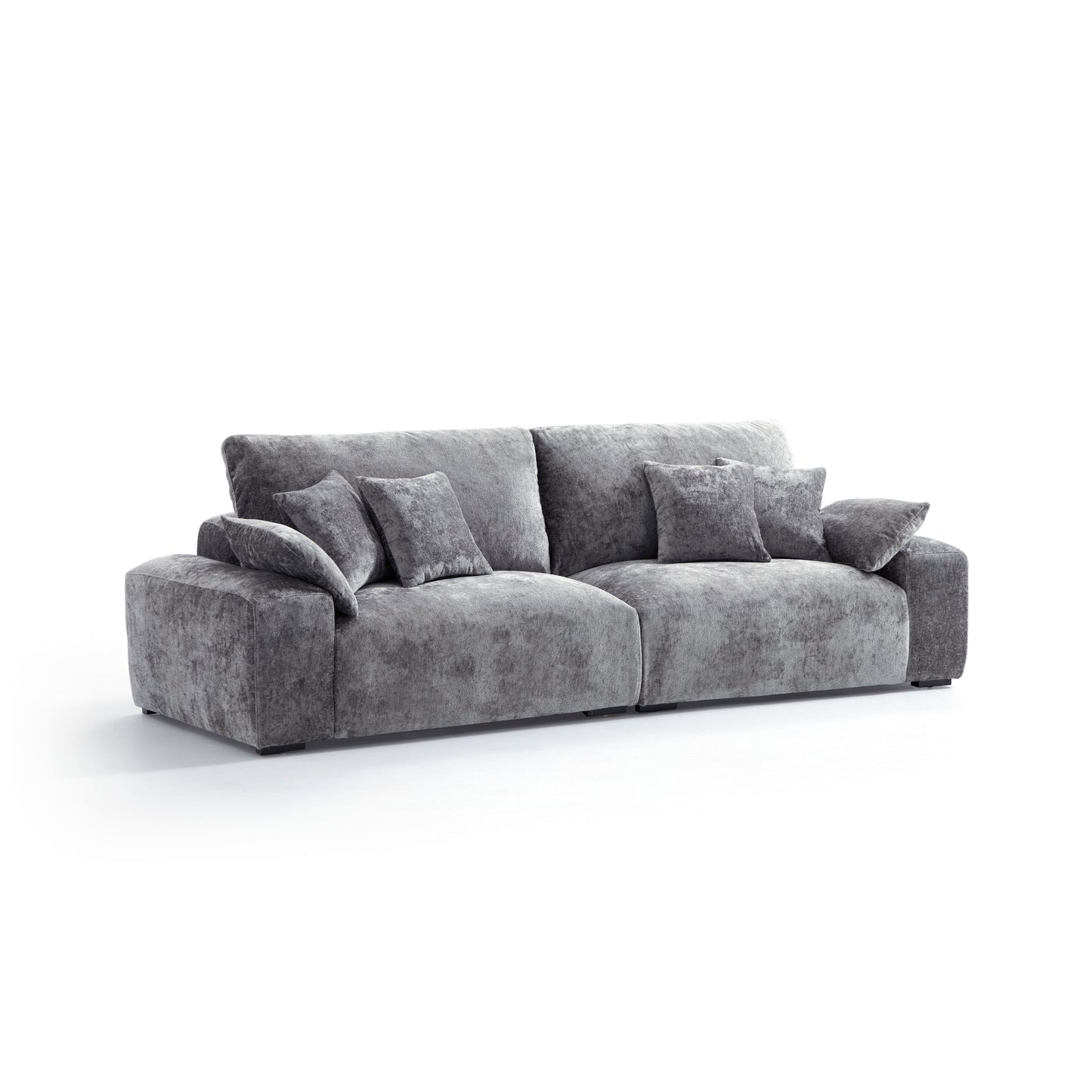 The Empress Yellow Sofa-Gray-106.3"
