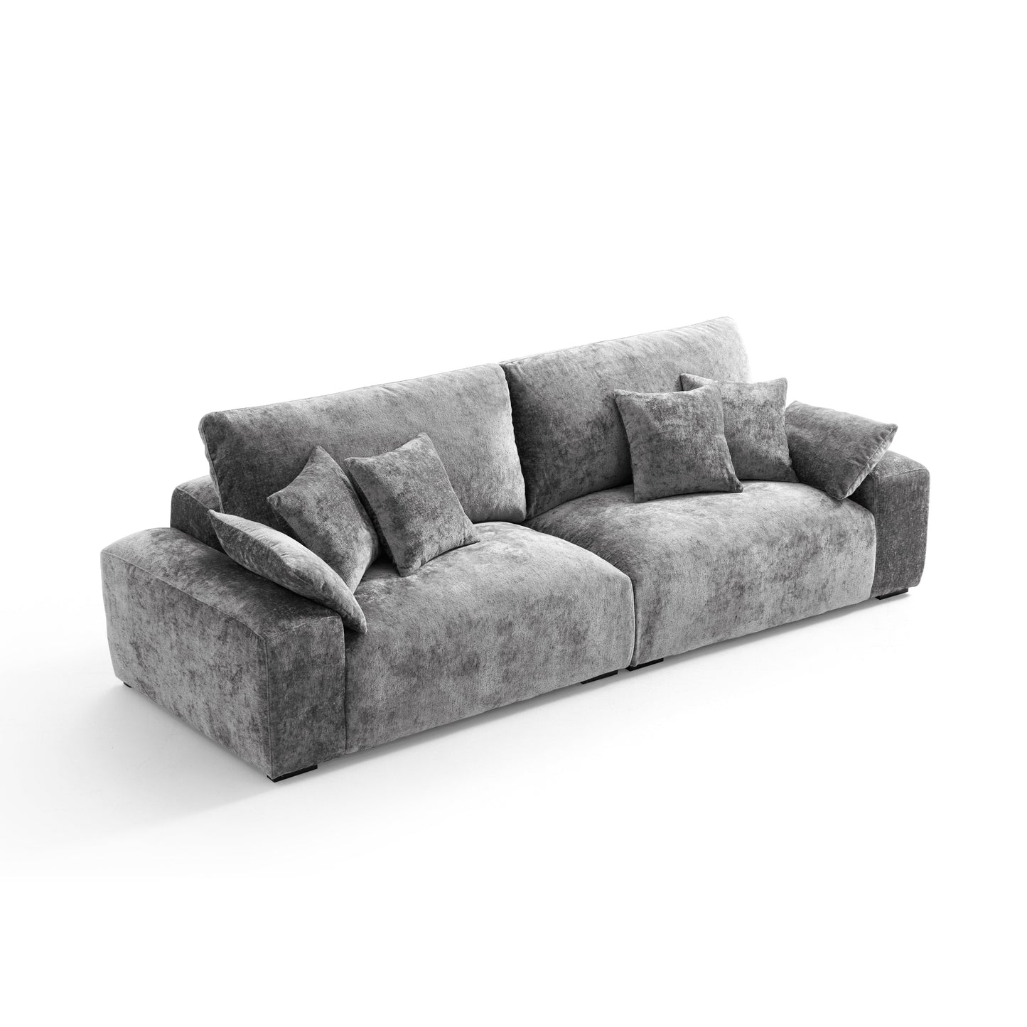 The Empress Yellow Sofa-Gray-106.3"