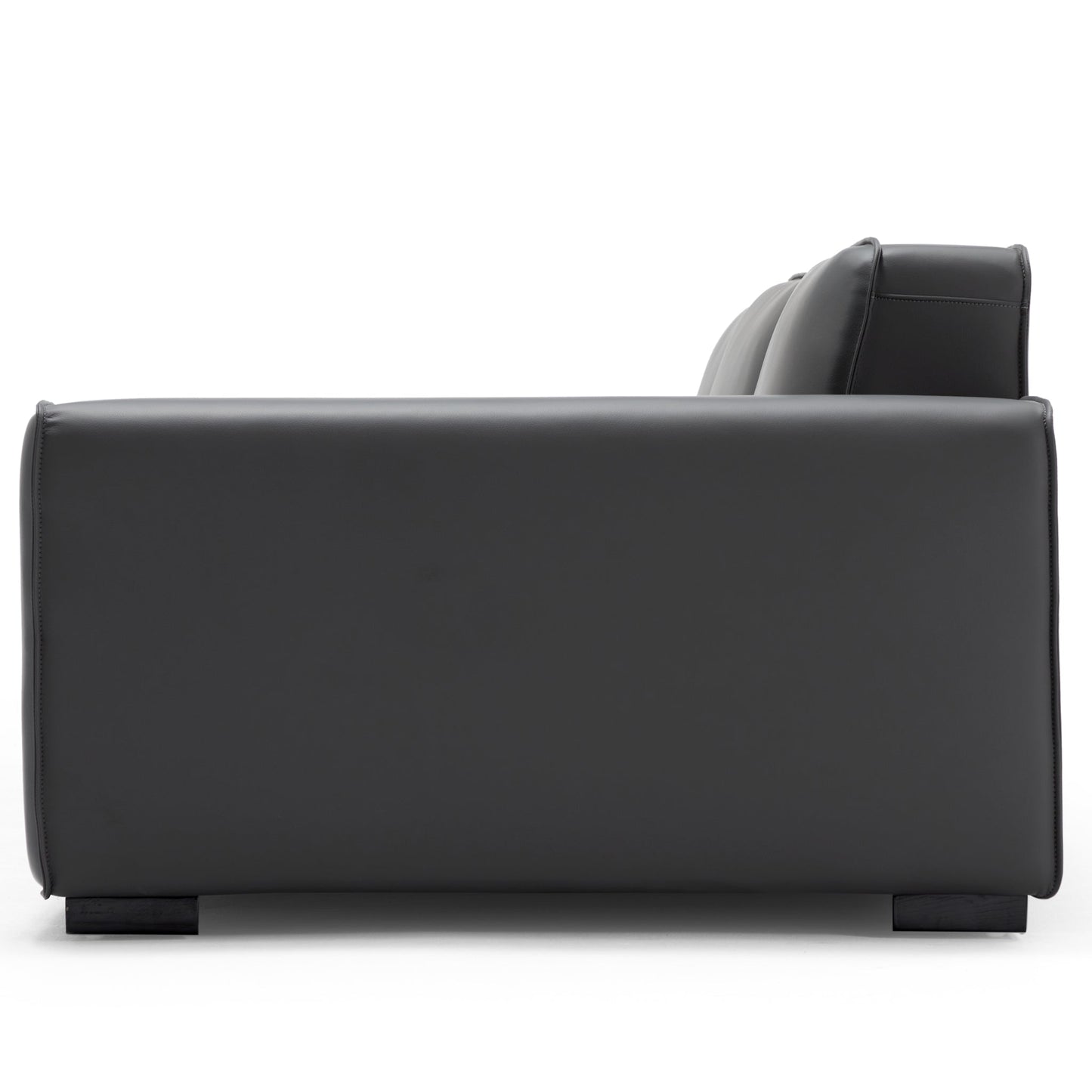 Domus Modular Dark Gray Leather Sofa-Dark Gray