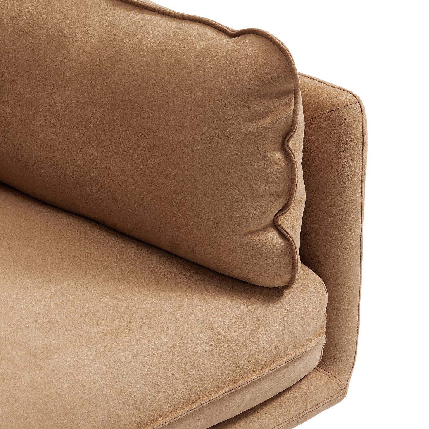 Vanilla Camel Fabric Sofa-Camel