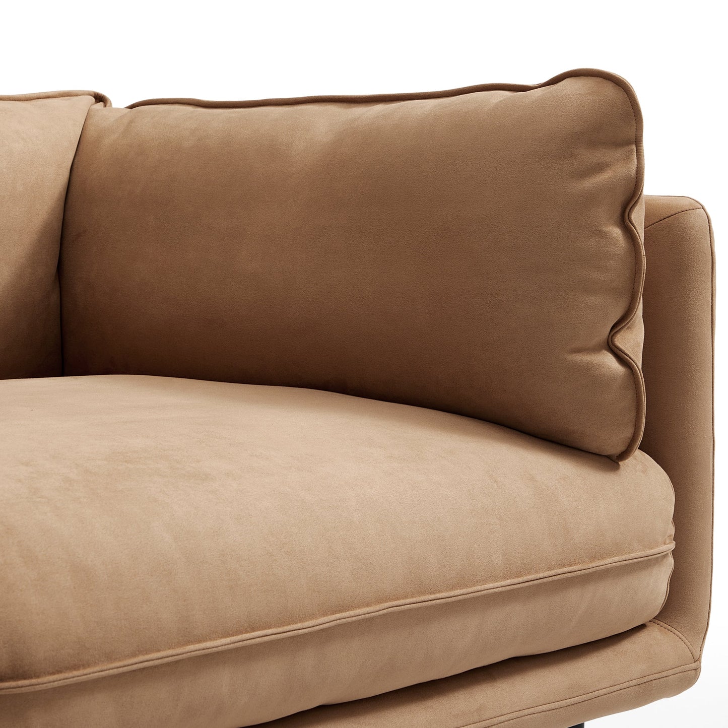 Vanilla Camel Fabric Sofa-Camel