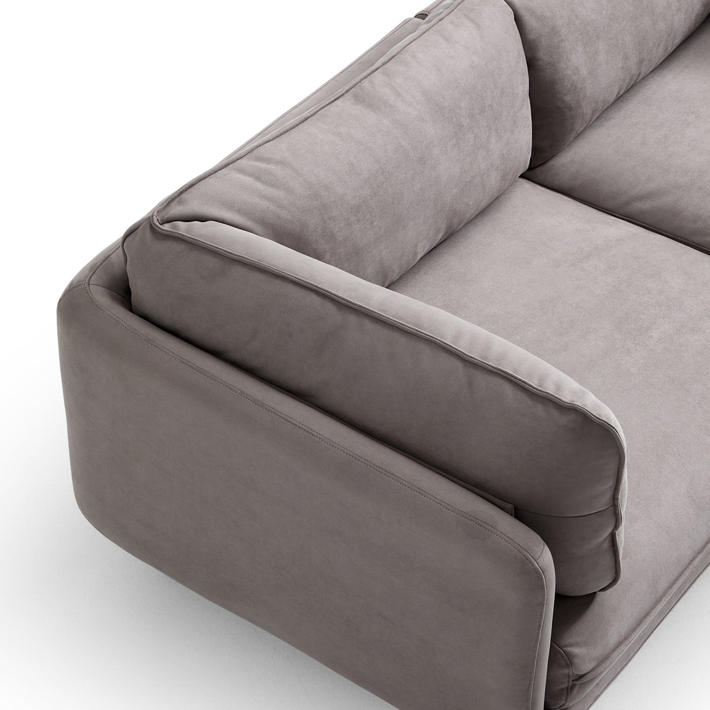 Vanilla Camel Fabric Sofa-Gray