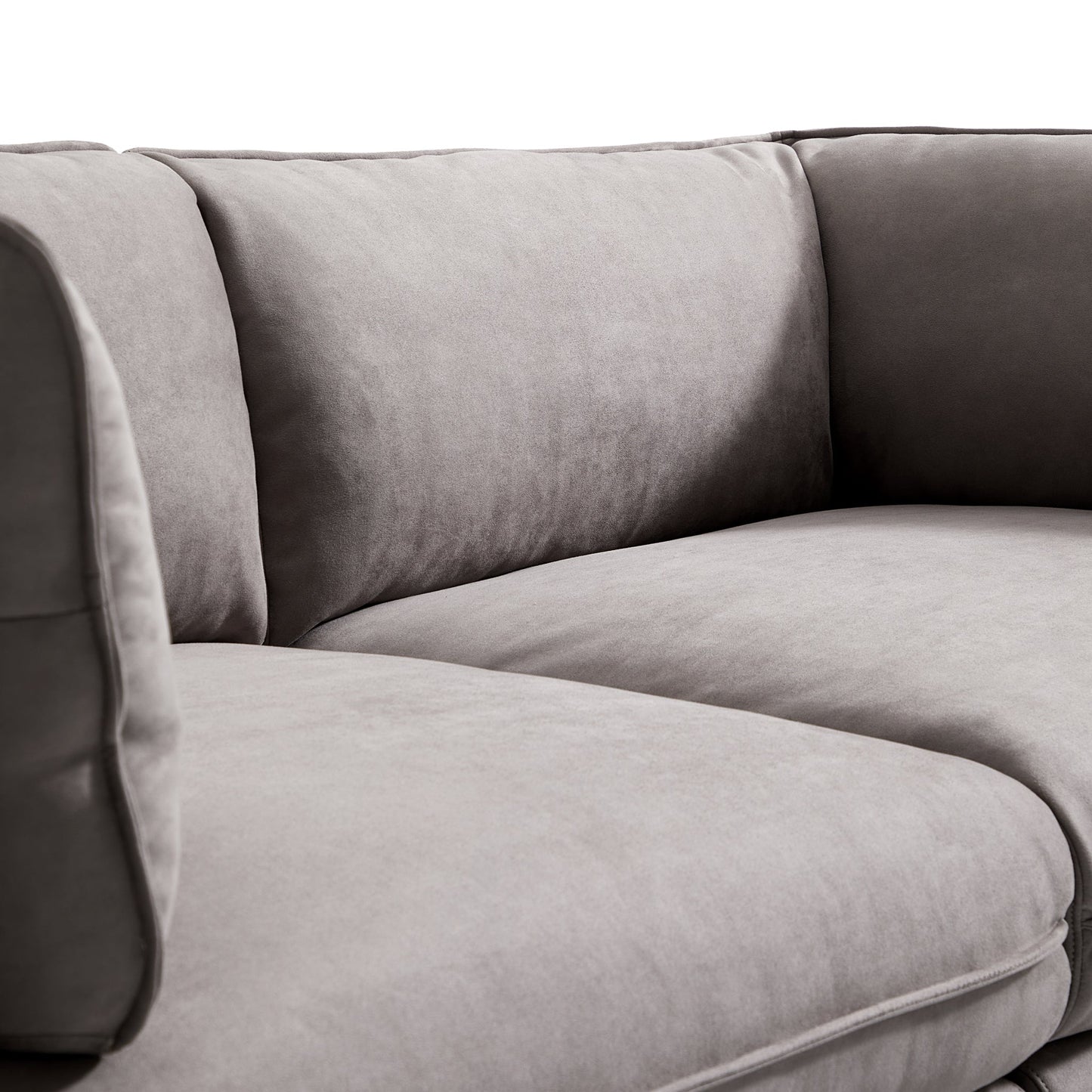 Vanilla Camel Fabric Sofa-Gray