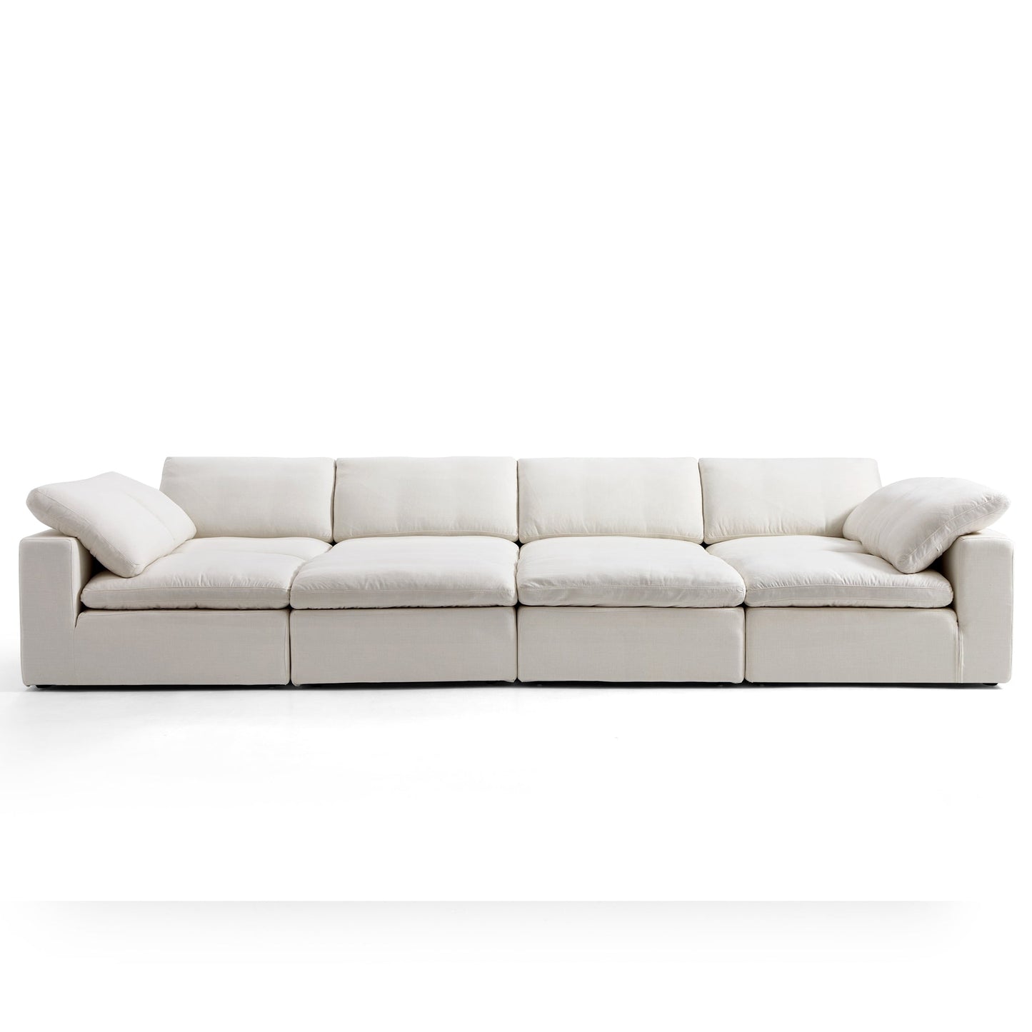 Tender Wabi Sabi Light Gray Sofa Bed-Beige-165.4"