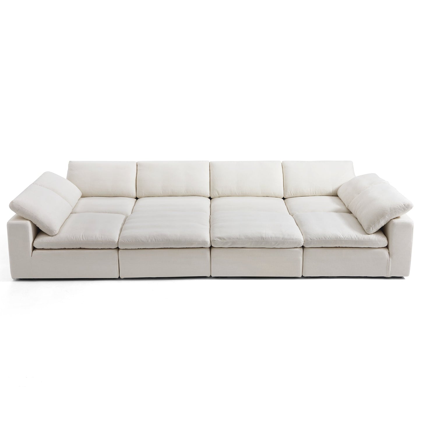 Tender Wabi Sabi Beige Sofa Bed-Beige-165.4"
