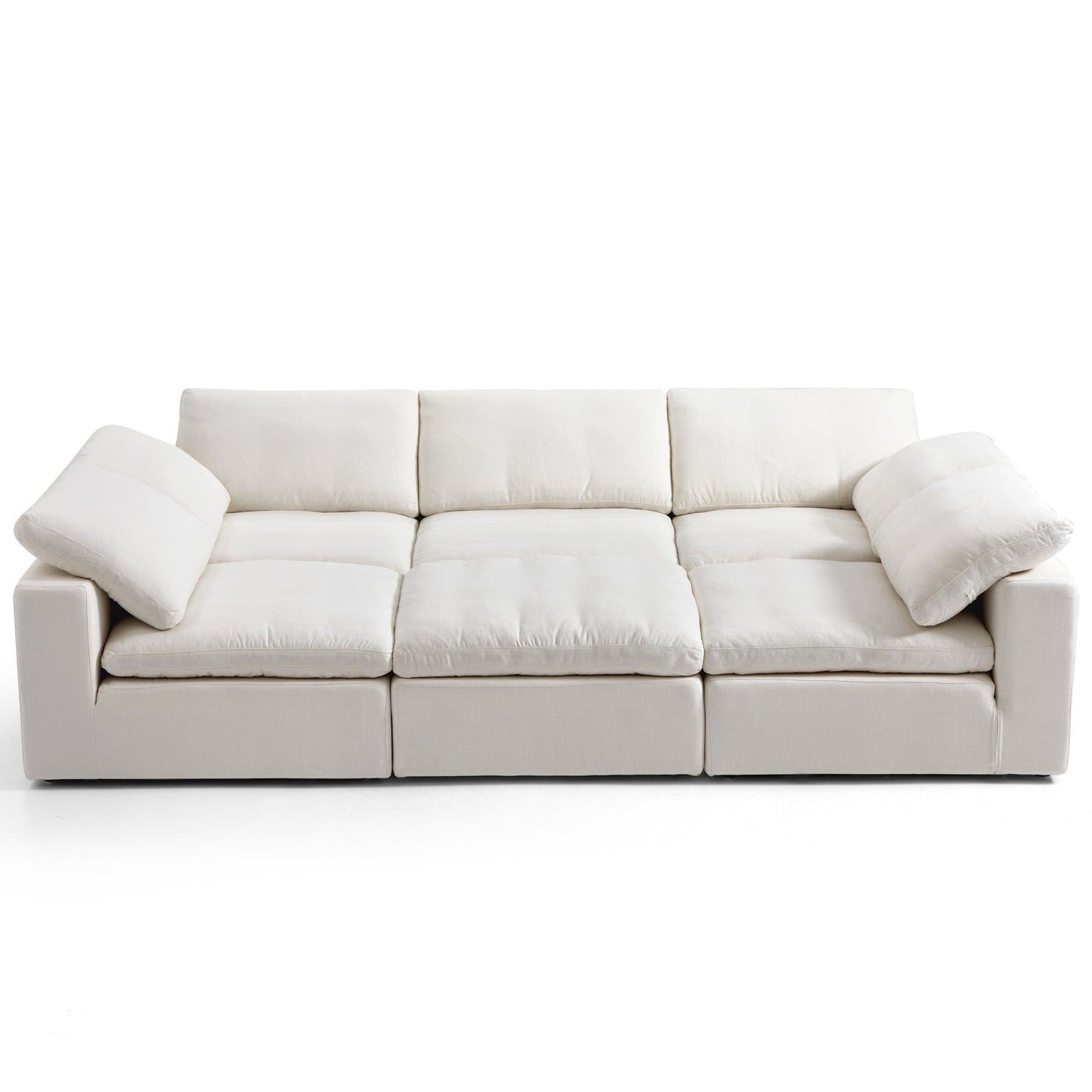 Tender Wabi Sabi Beige Sofa Bed-Beige-128.0"