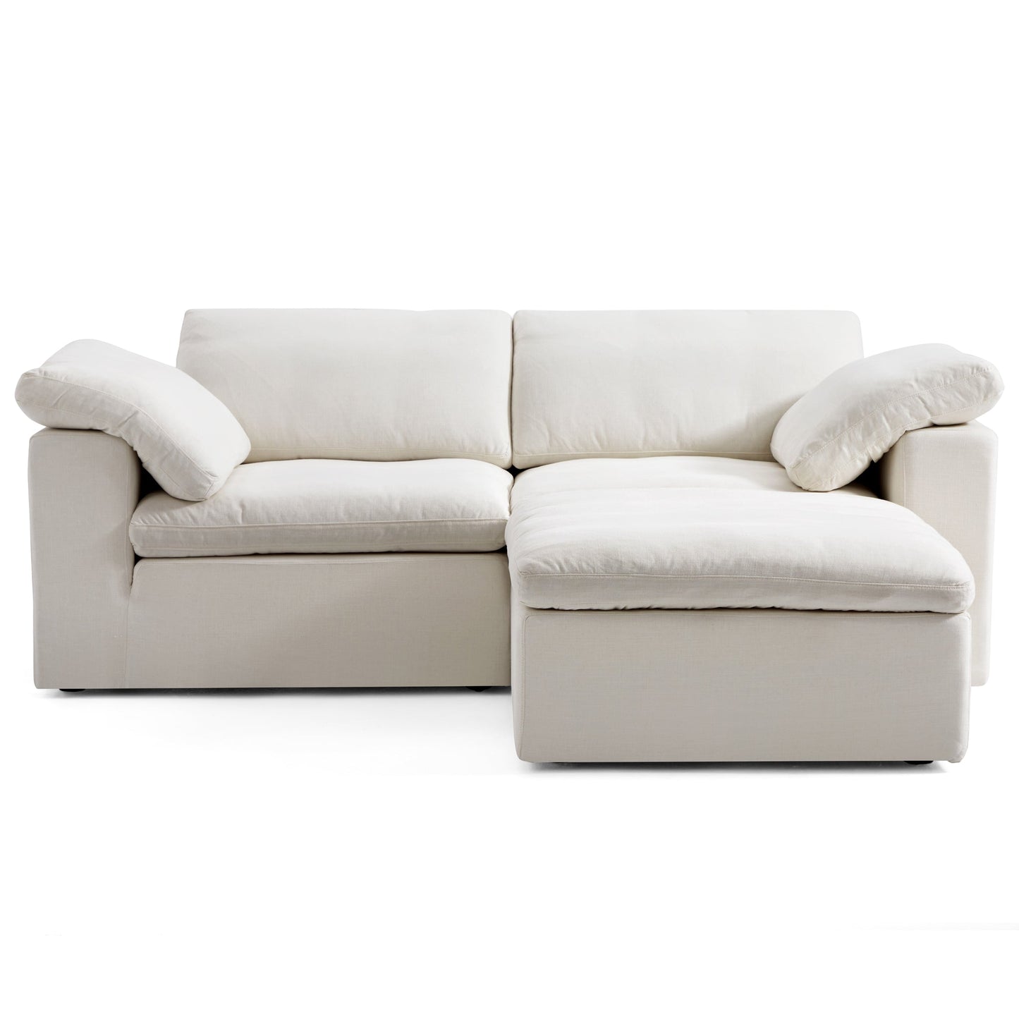 Tender Wabi Sabi Sand Sofa and Ottoman-Beige-90.6"