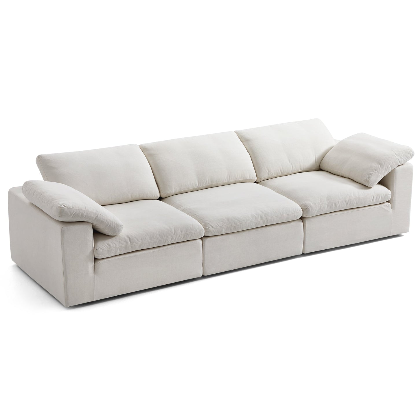 Tender Wabi Sabi Light Gray Sofa-Beige-128.0"