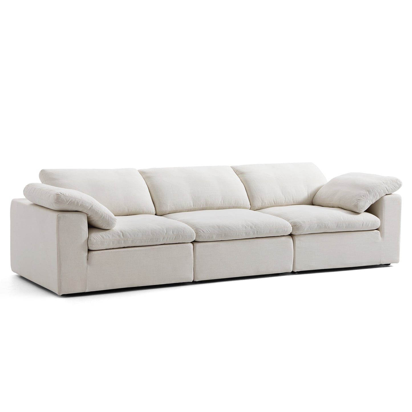 Tender Wabi Sabi Light Gray Sofa-Beige-128.0"