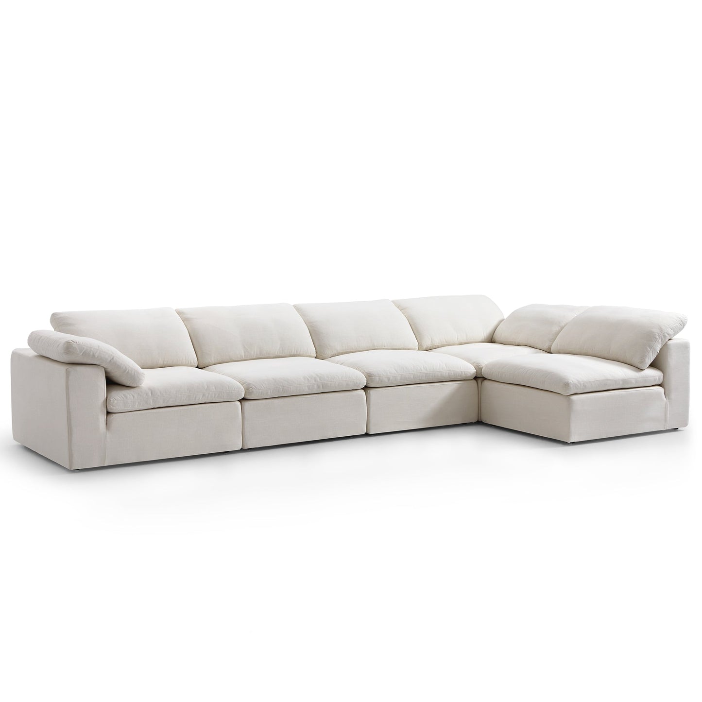 Tender Wabi Sabi Light Gray L Shaped Sectional-Beige-165.4"