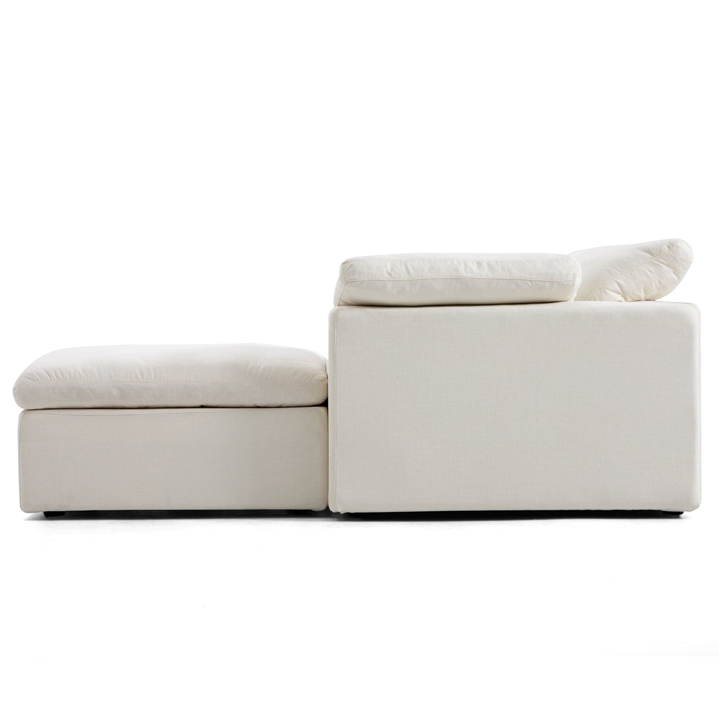 Tender Wabi Sabi Sand Sofa and Ottoman-Beige