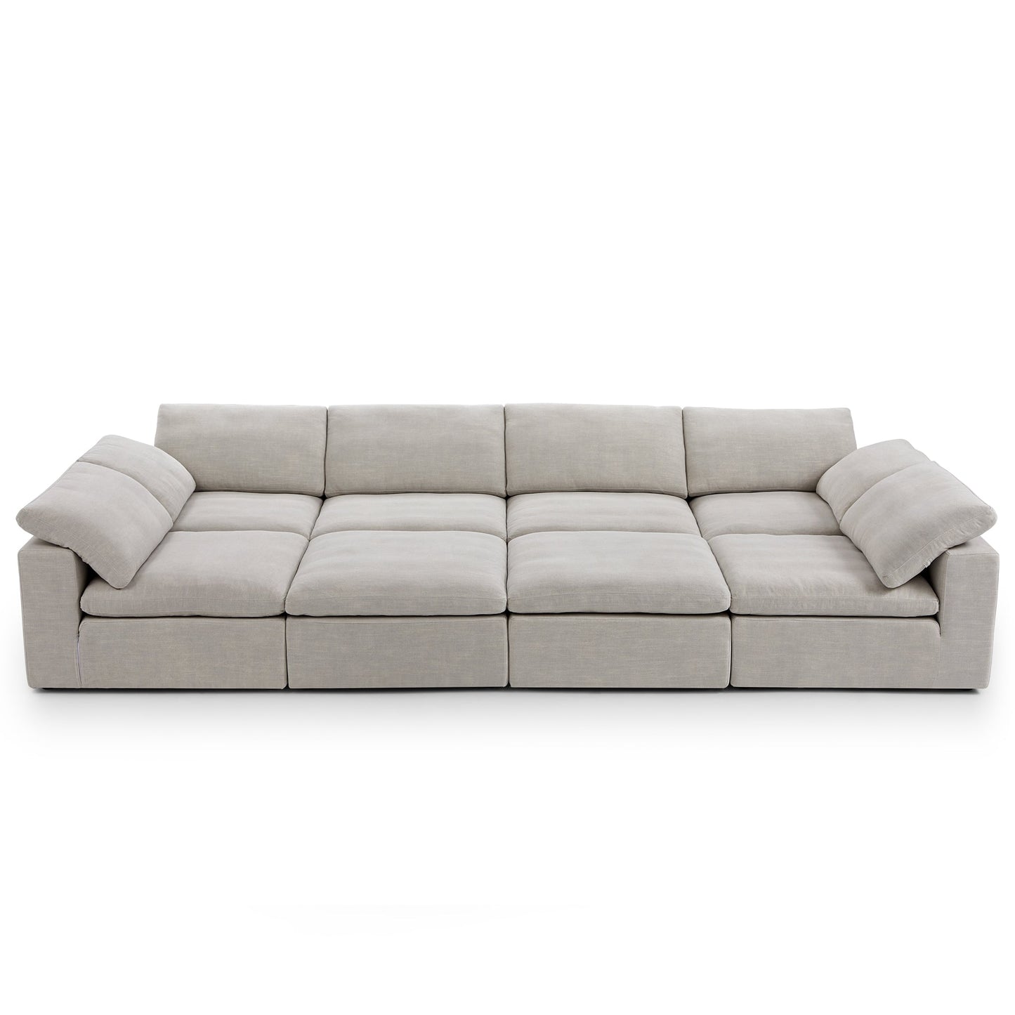 Tender Wabi Sabi Light Gray Sofa Bed-Sand-165.4"
