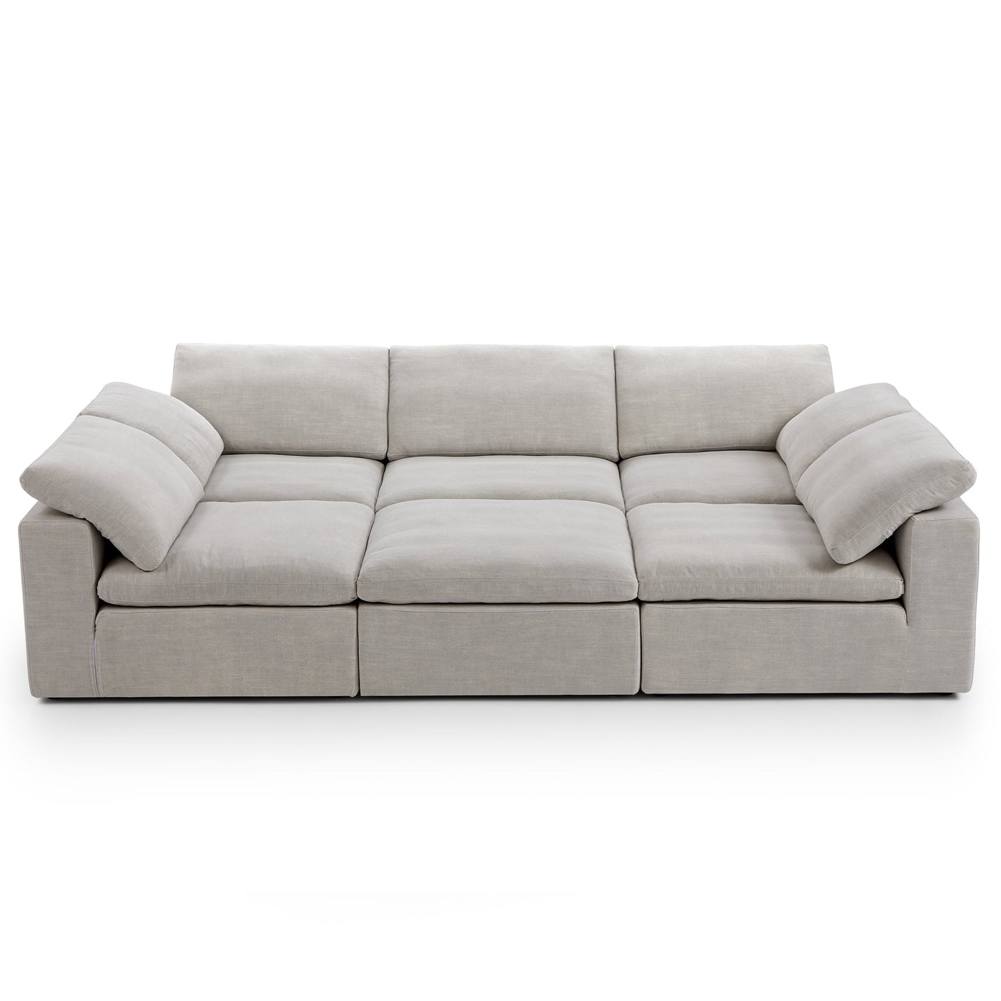 Tender Wabi Sabi Beige Sofa Bed-Sand-128.0"