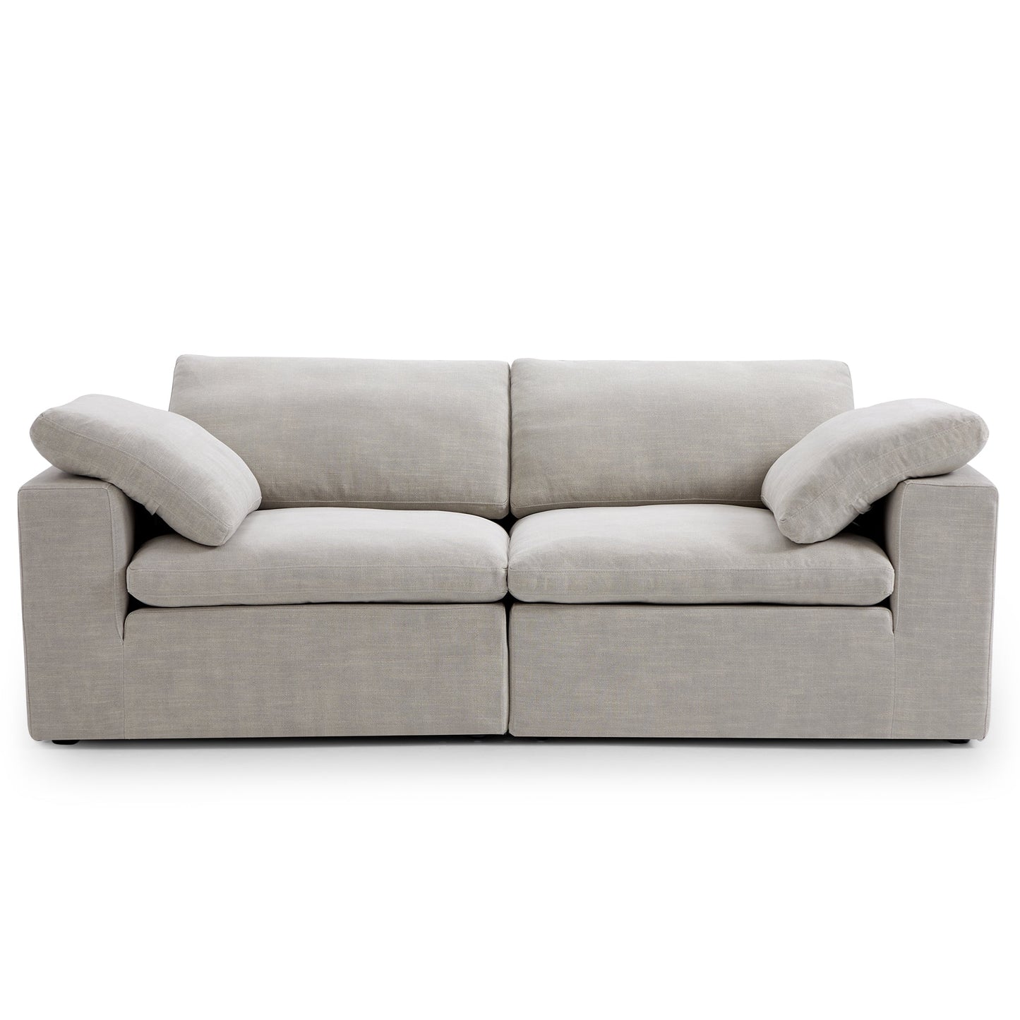 Tender Wabi Sabi Light Gray Sofa-Sand-90.6"