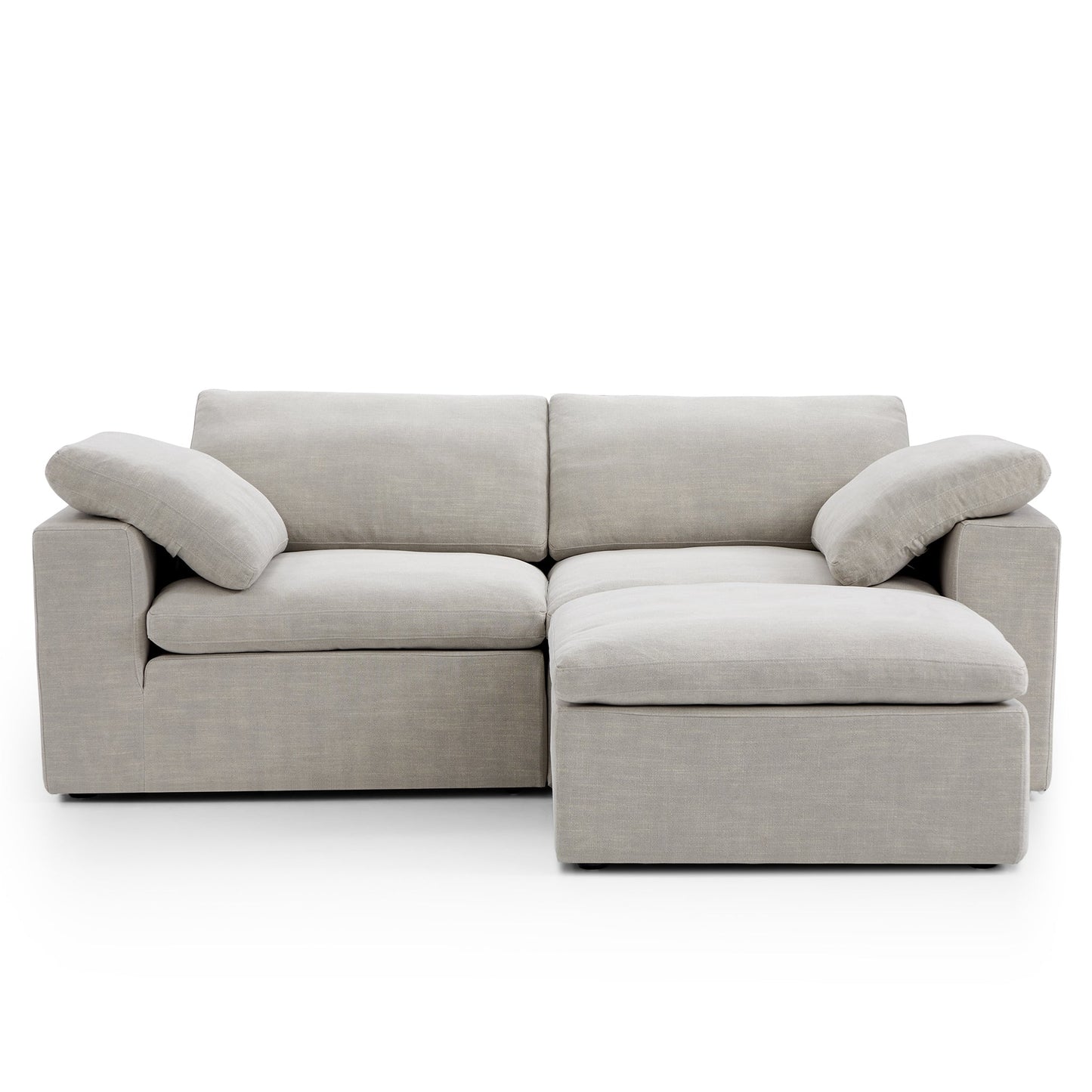 Tender Wabi Sabi Sand Sofa and Ottoman-Sand-90.6"