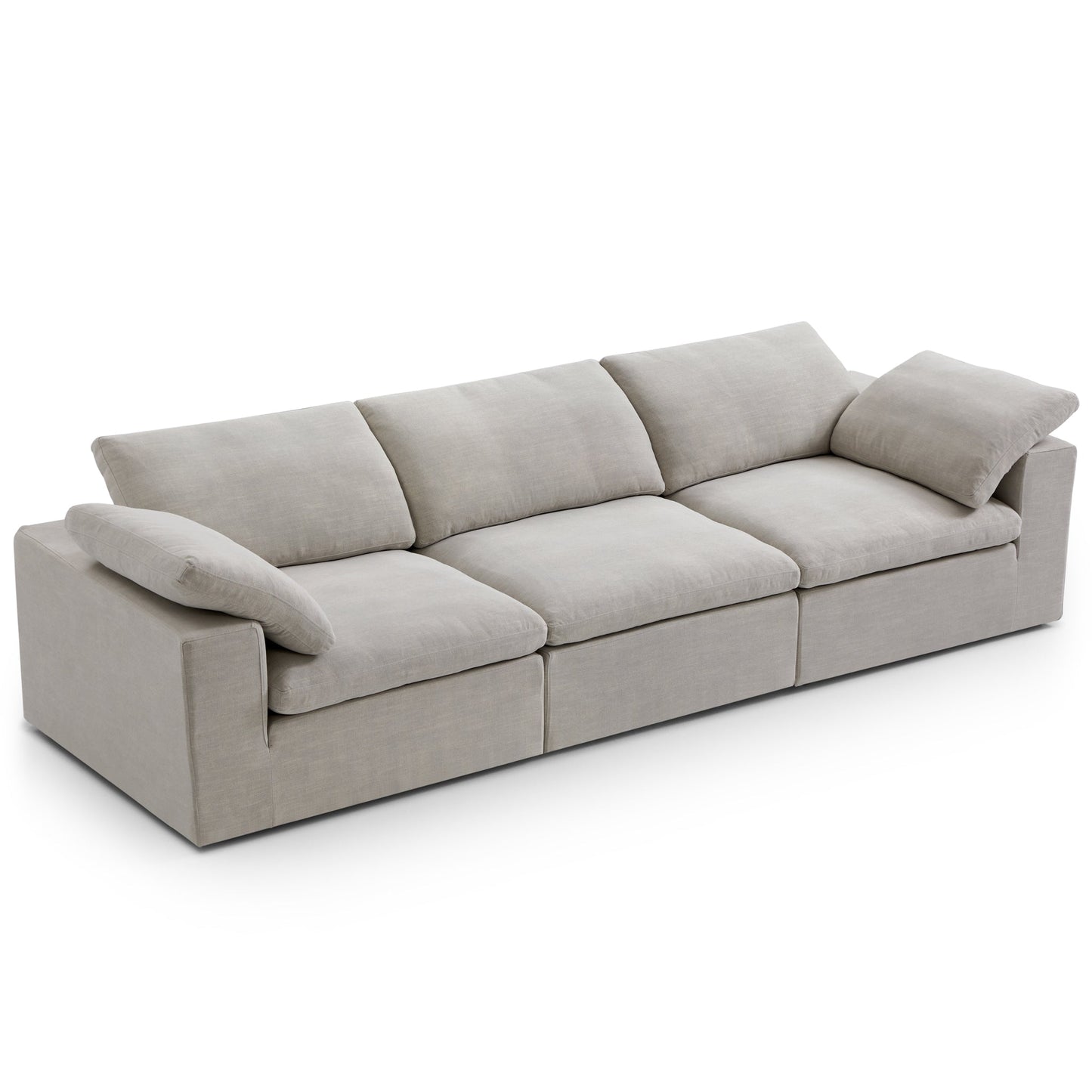 Tender Wabi Sabi Light Gray Sofa-Sand-128.0"