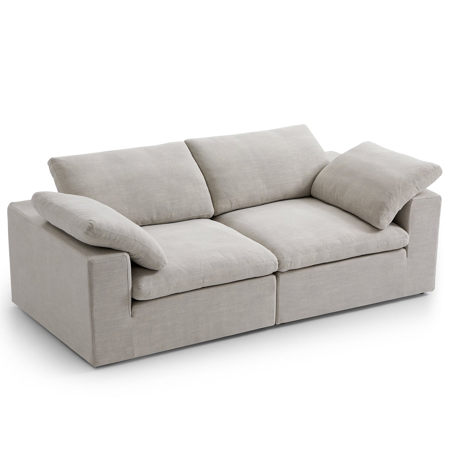 Tender Wabi Sabi Beige Sofa-Sand-90.6"