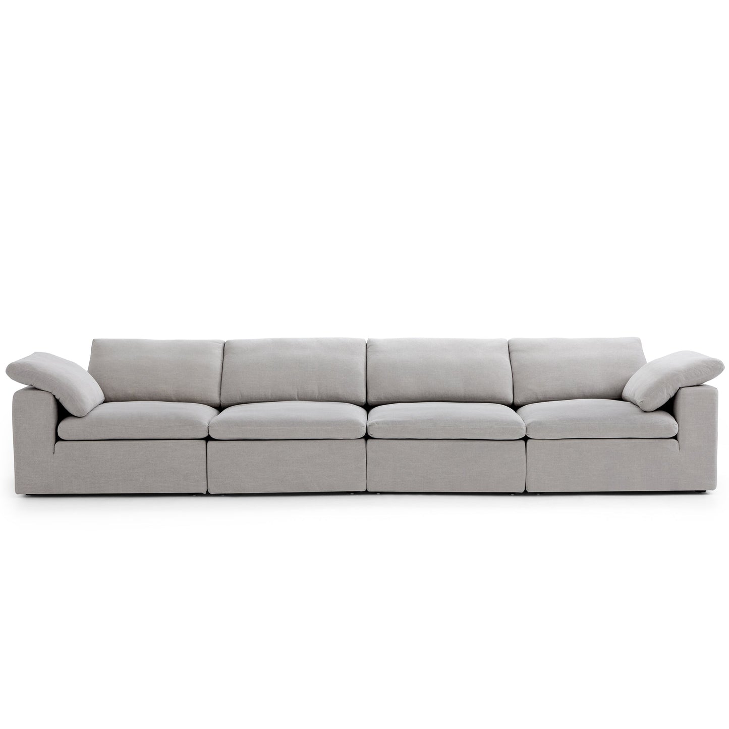 Tender Wabi Sabi Beige Sofa-Gray-165.4"
